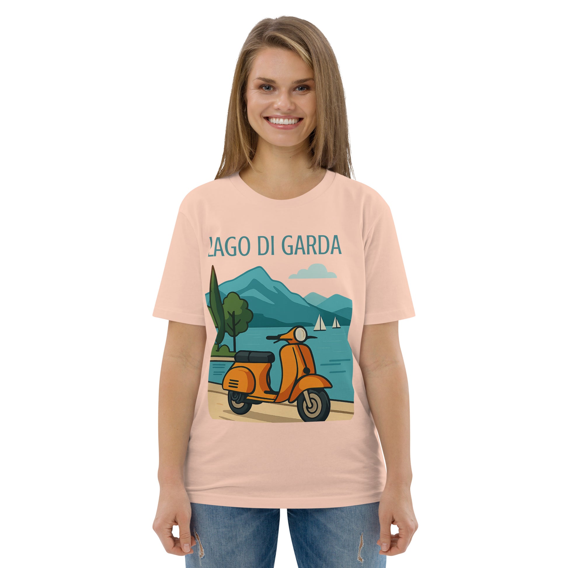 Unisex Bio-Baumwoll T-Shirt LAGO DI GARDA – Nachhaltige Mode für jeden Anlass - MAX F. ArtGrafic