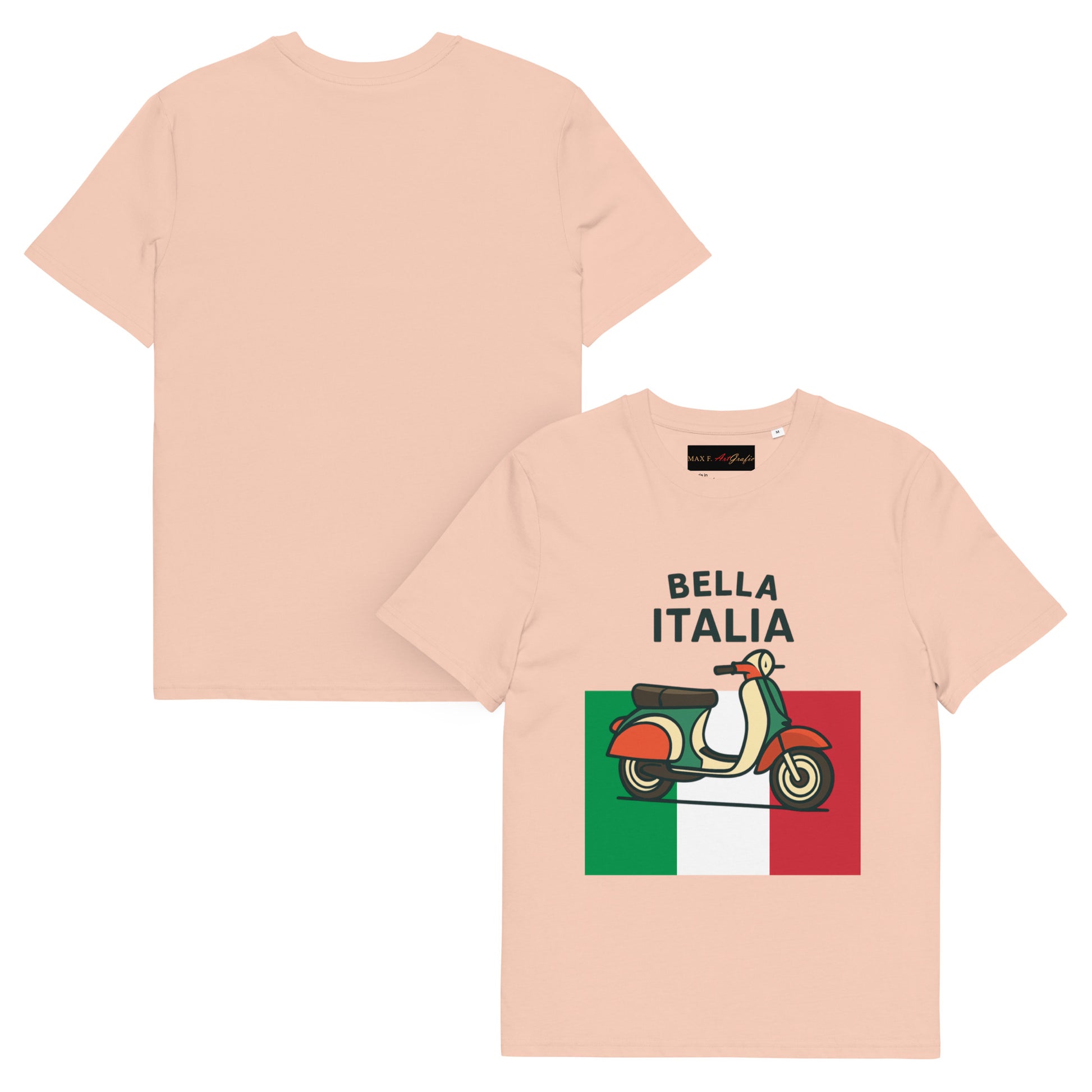 Unisex-Bio-Baumwoll-T-Shirt Bella Italia für Damen und Herren - MAX F. ArtGrafic