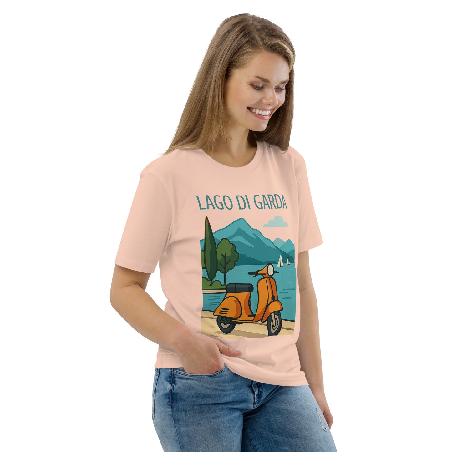 Unisex Bio-Baumwoll T-Shirt LAGO DI GARDA – Nachhaltige Mode für jeden Anlass - MAX F. ArtGrafic