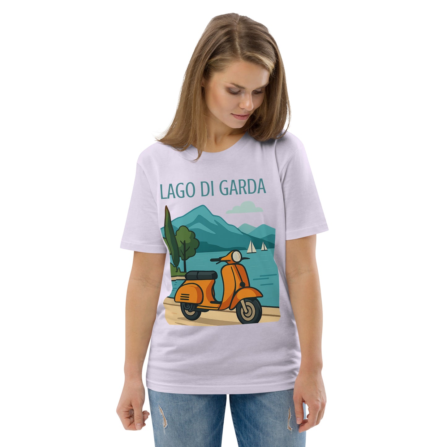 Unisex Bio-Baumwoll T-Shirt LAGO DI GARDA – Nachhaltige Mode für jeden Anlass - MAX F. ArtGrafic