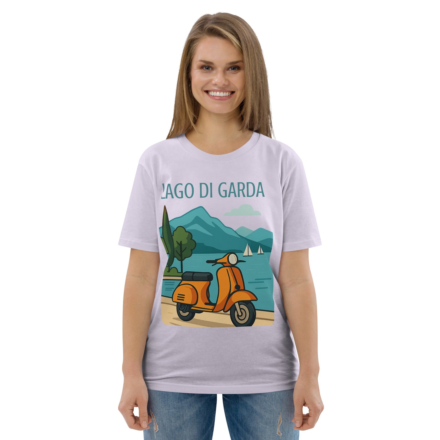 Unisex Bio-Baumwoll T-Shirt LAGO DI GARDA – Nachhaltige Mode für jeden Anlass - MAX F. ArtGrafic
