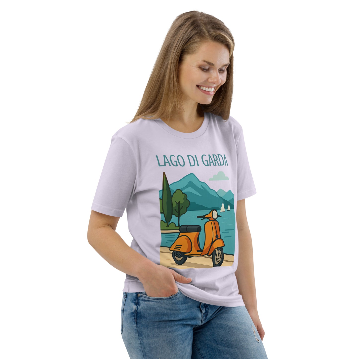 Unisex Bio-Baumwoll T-Shirt LAGO DI GARDA – Nachhaltige Mode für jeden Anlass - MAX F. ArtGrafic