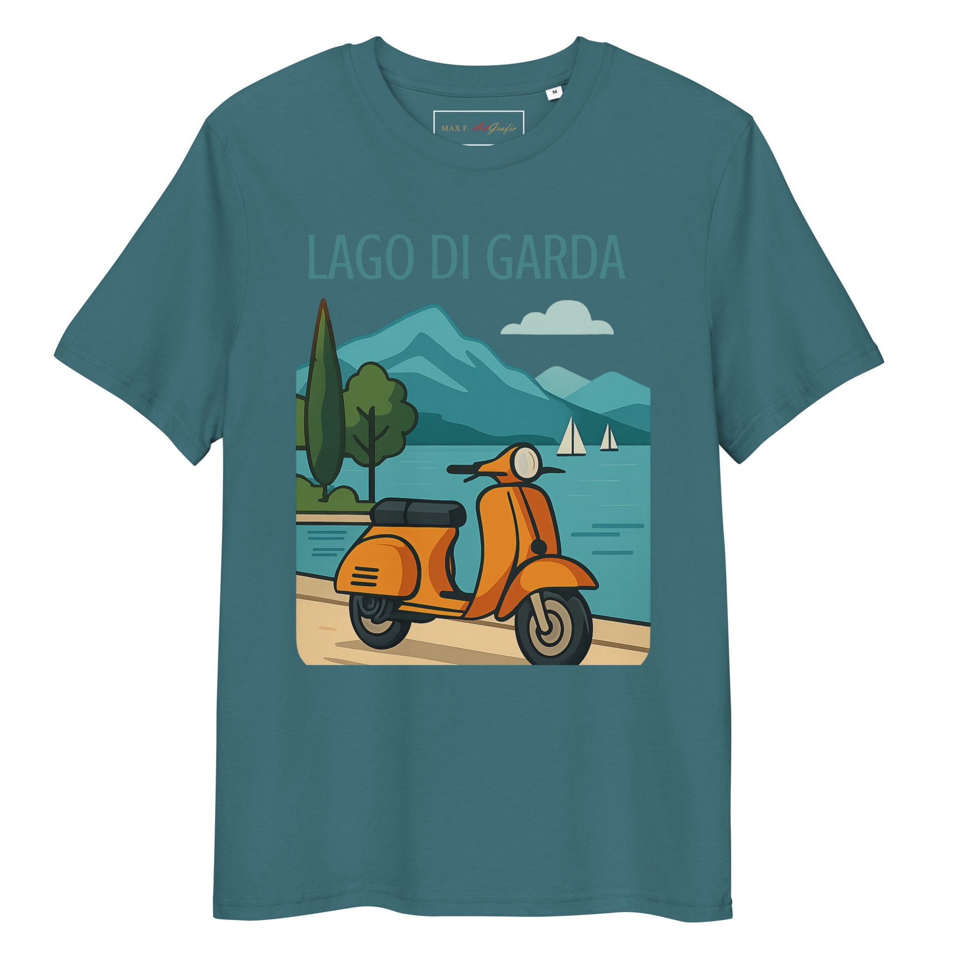 Unisex Bio-Baumwoll T-Shirt LAGO DI GARDA – Nachhaltige Mode für jeden Anlass - MAX F. ArtGrafic