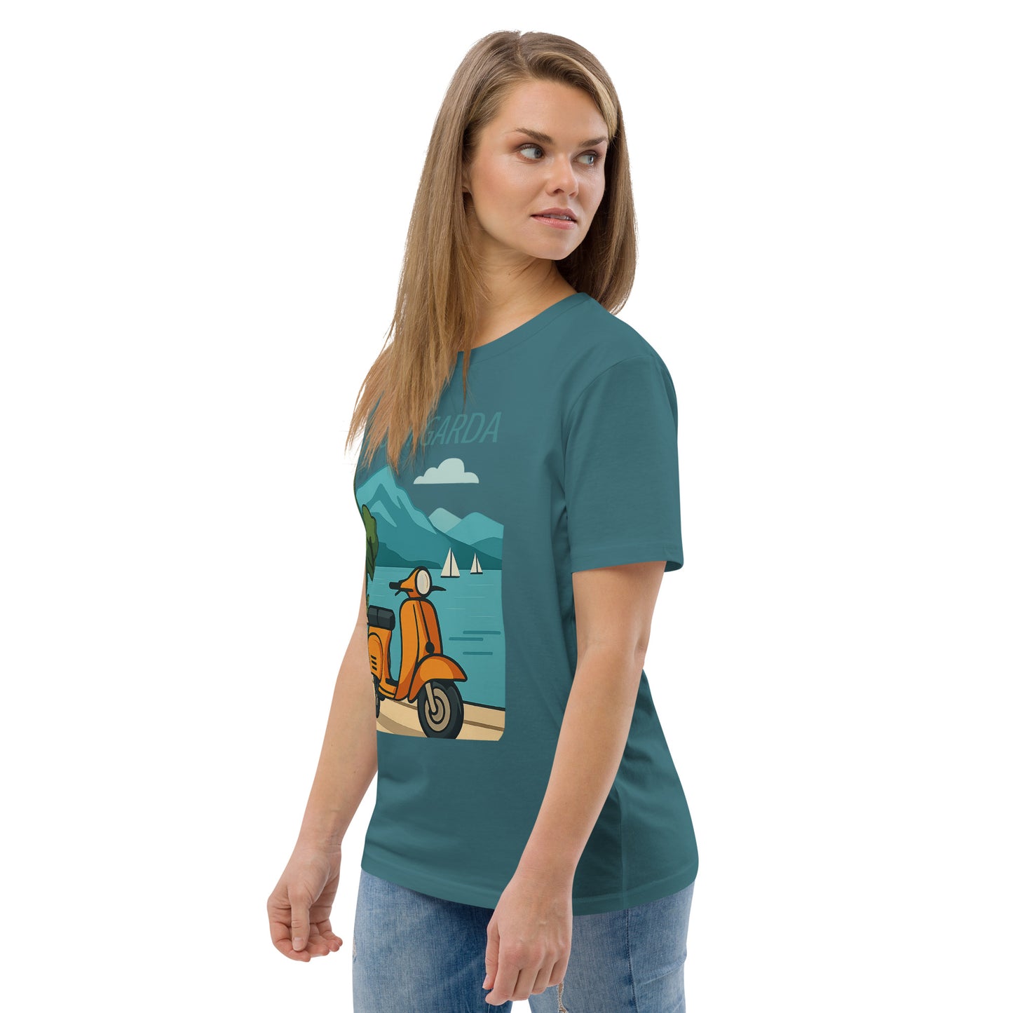 Unisex Bio-Baumwoll T-Shirt LAGO DI GARDA – Nachhaltige Mode für jeden Anlass - MAX F. ArtGrafic