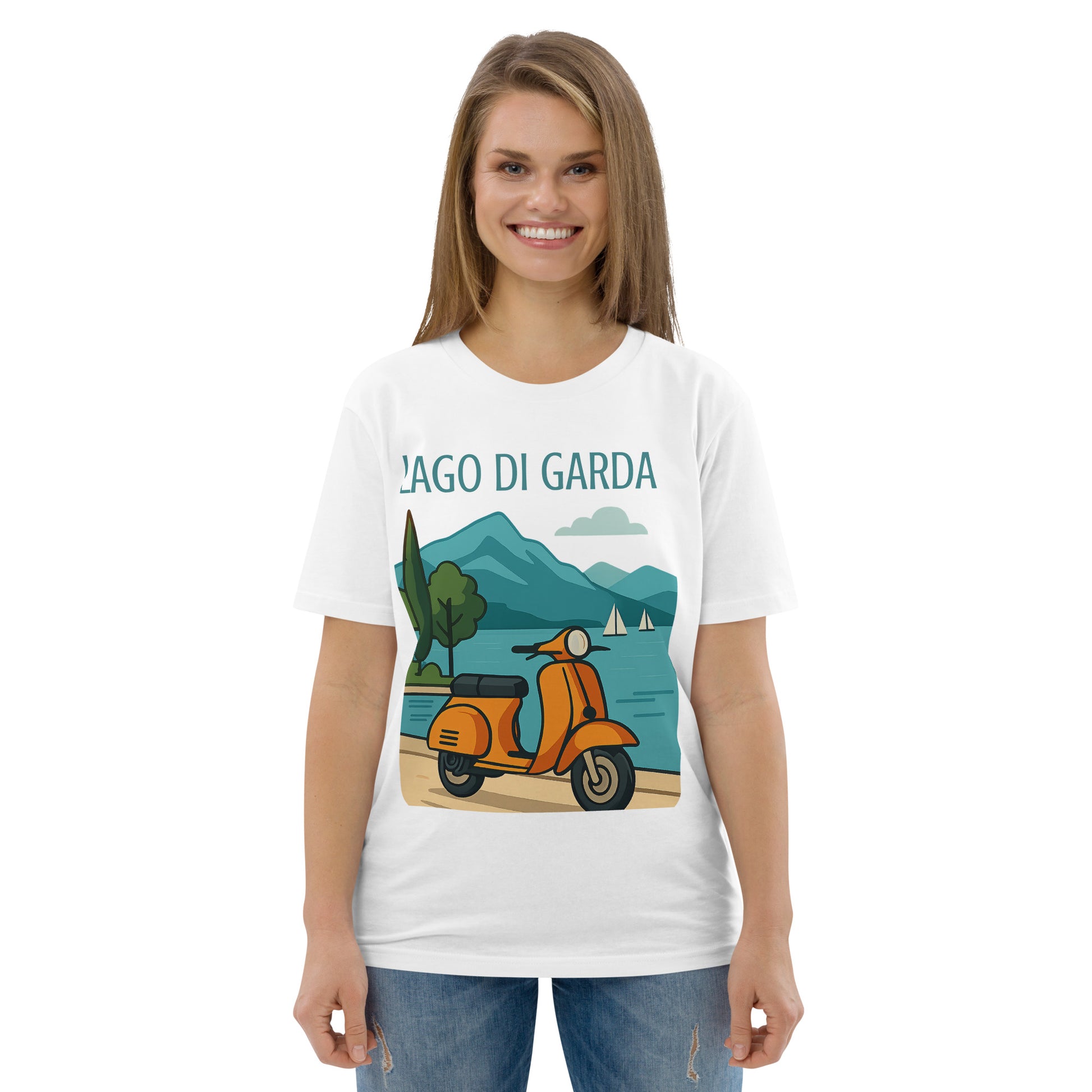 Unisex Bio-Baumwoll T-Shirt LAGO DI GARDA – Nachhaltige Mode für jeden Anlass - MAX F. ArtGrafic
