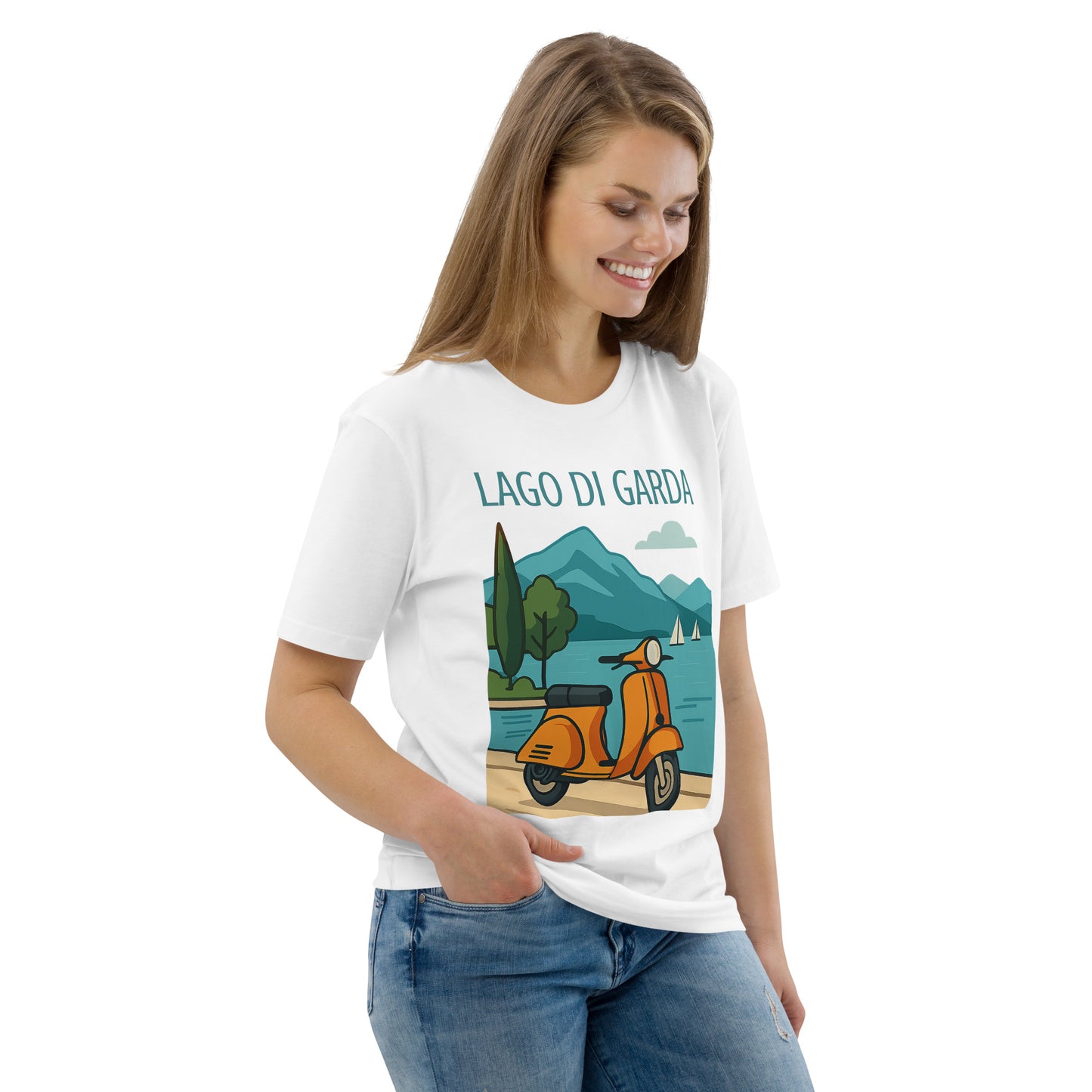 Unisex Bio-Baumwoll T-Shirt LAGO DI GARDA – Nachhaltige Mode für jeden Anlass - MAX F. ArtGrafic