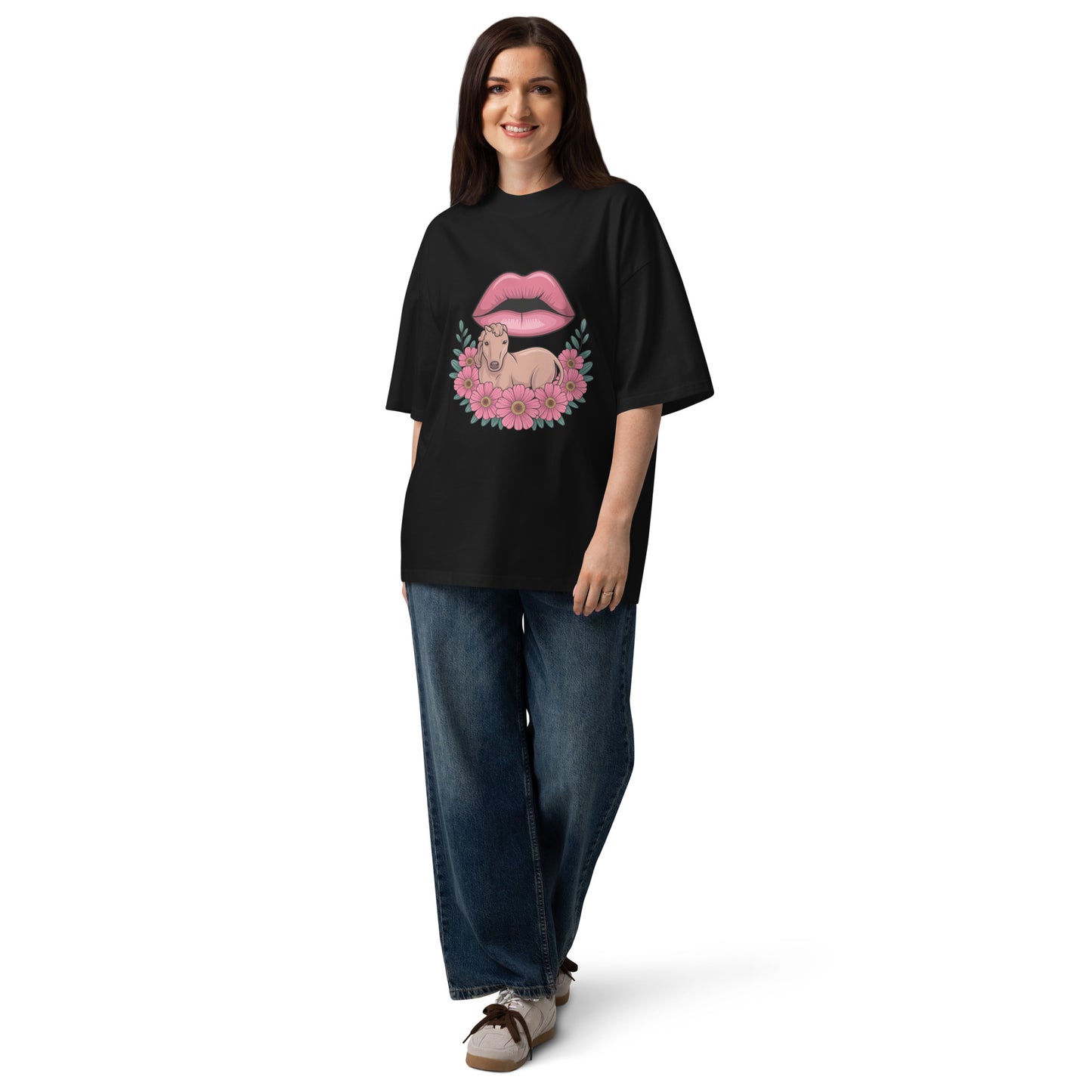 Oversized Bio-T-Shirt unisex mit breitem Kragen - MAX F. ArtGrafic