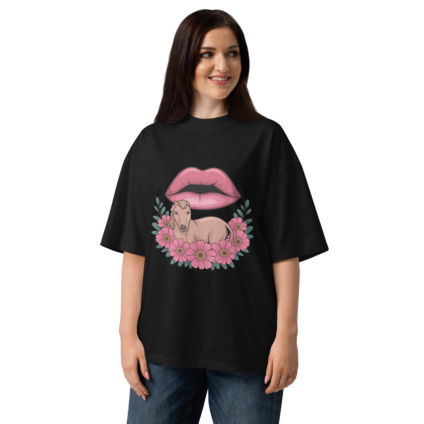 Oversized Bio-T-Shirt unisex mit breitem Kragen - MAX F. ArtGrafic