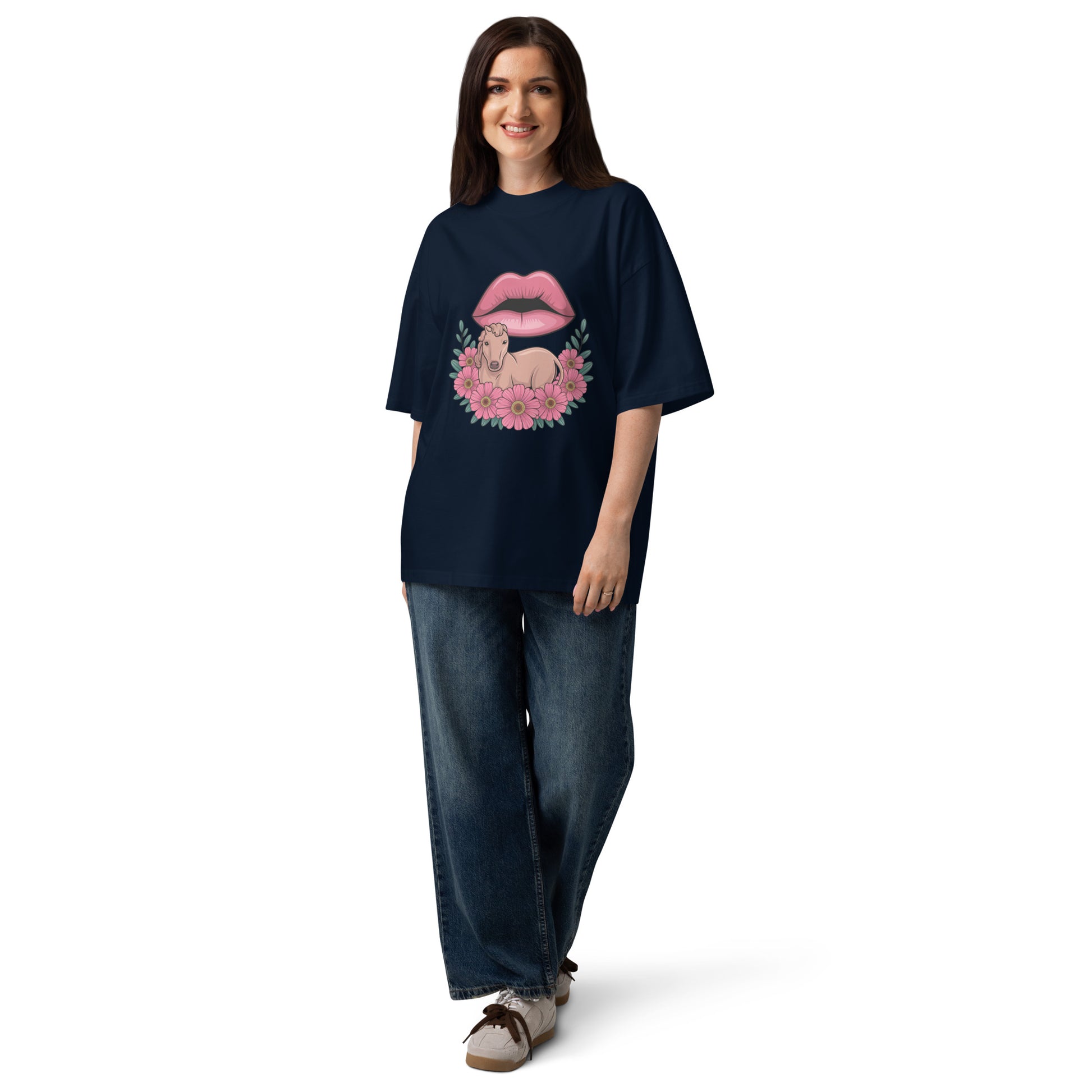 Oversized Bio-T-Shirt unisex mit breitem Kragen - MAX F. ArtGrafic