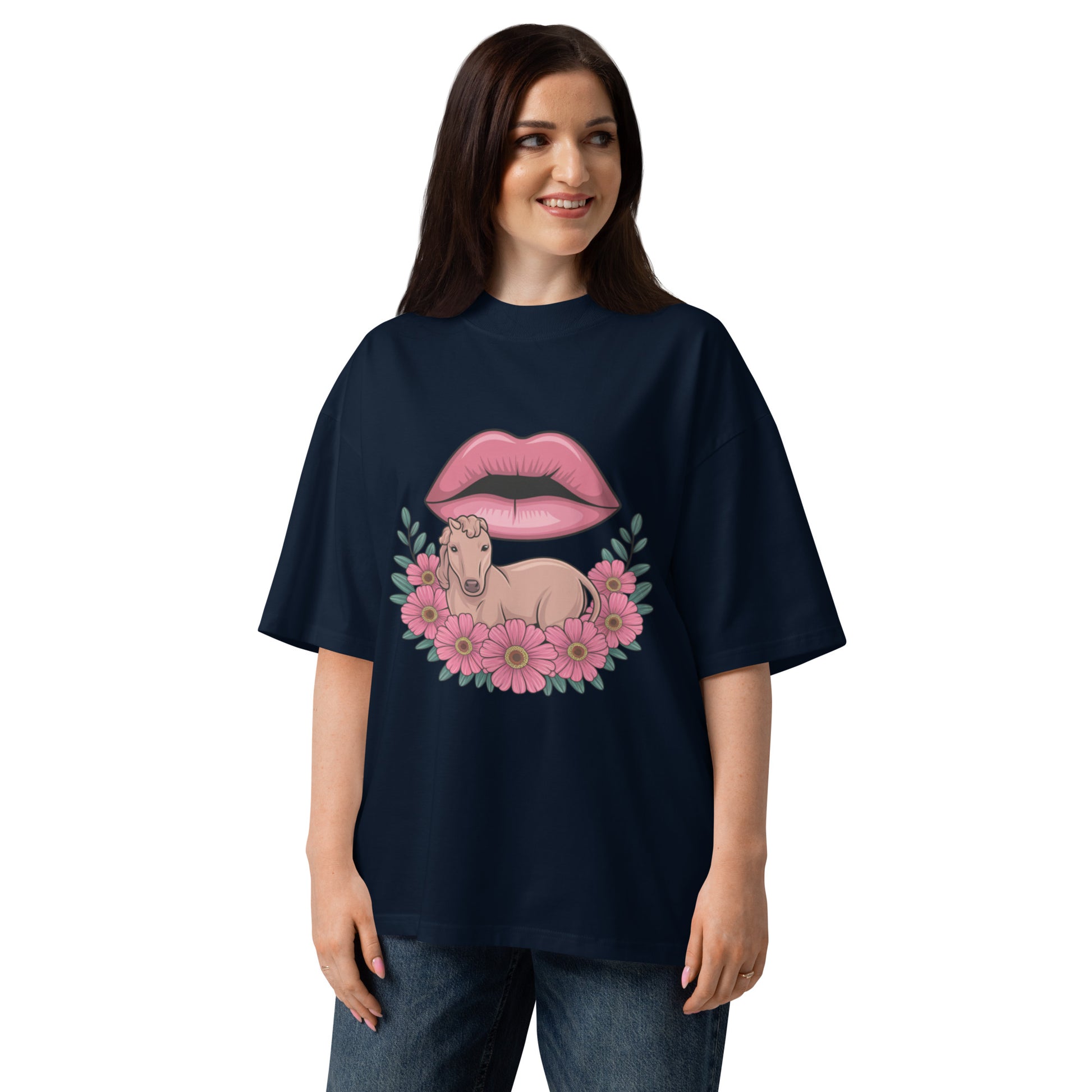 Oversized Bio-T-Shirt unisex mit breitem Kragen - MAX F. ArtGrafic