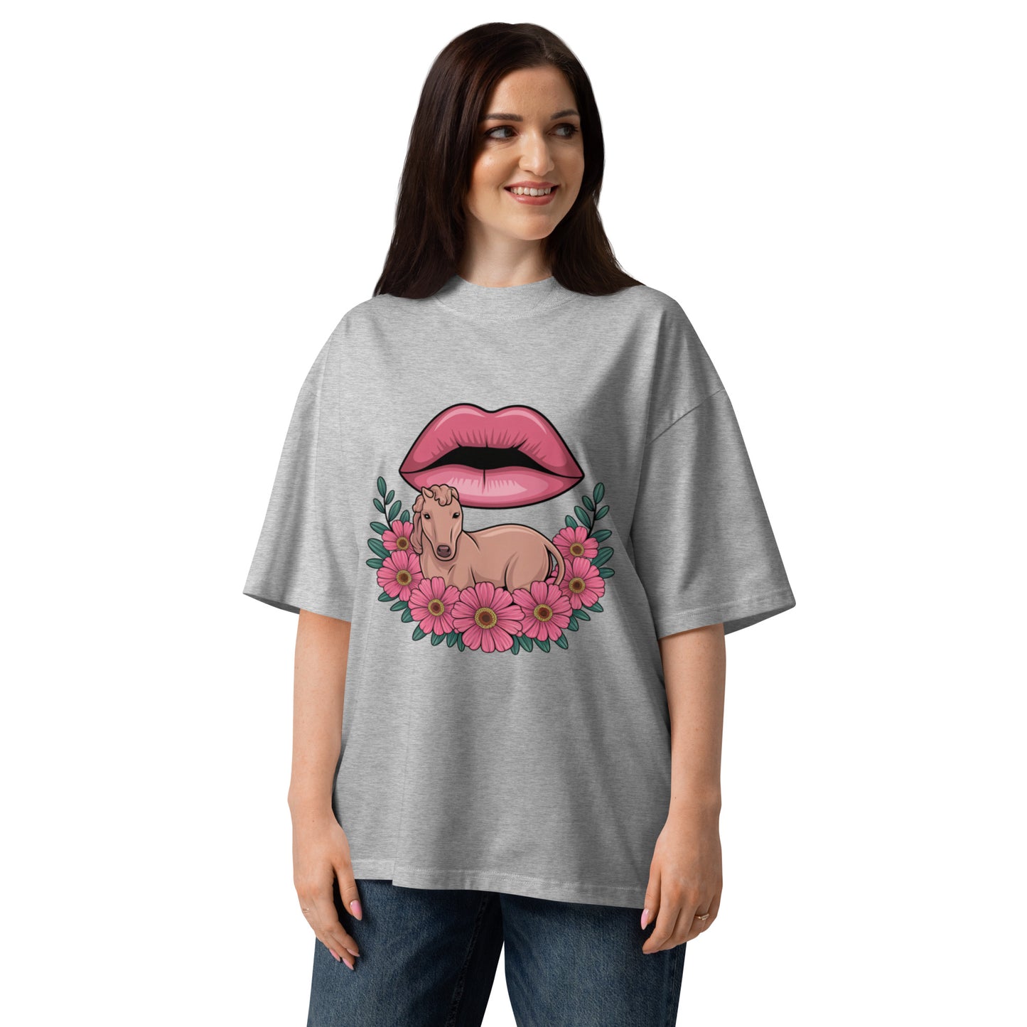 Oversized Bio-T-Shirt unisex mit breitem Kragen - MAX F. ArtGrafic