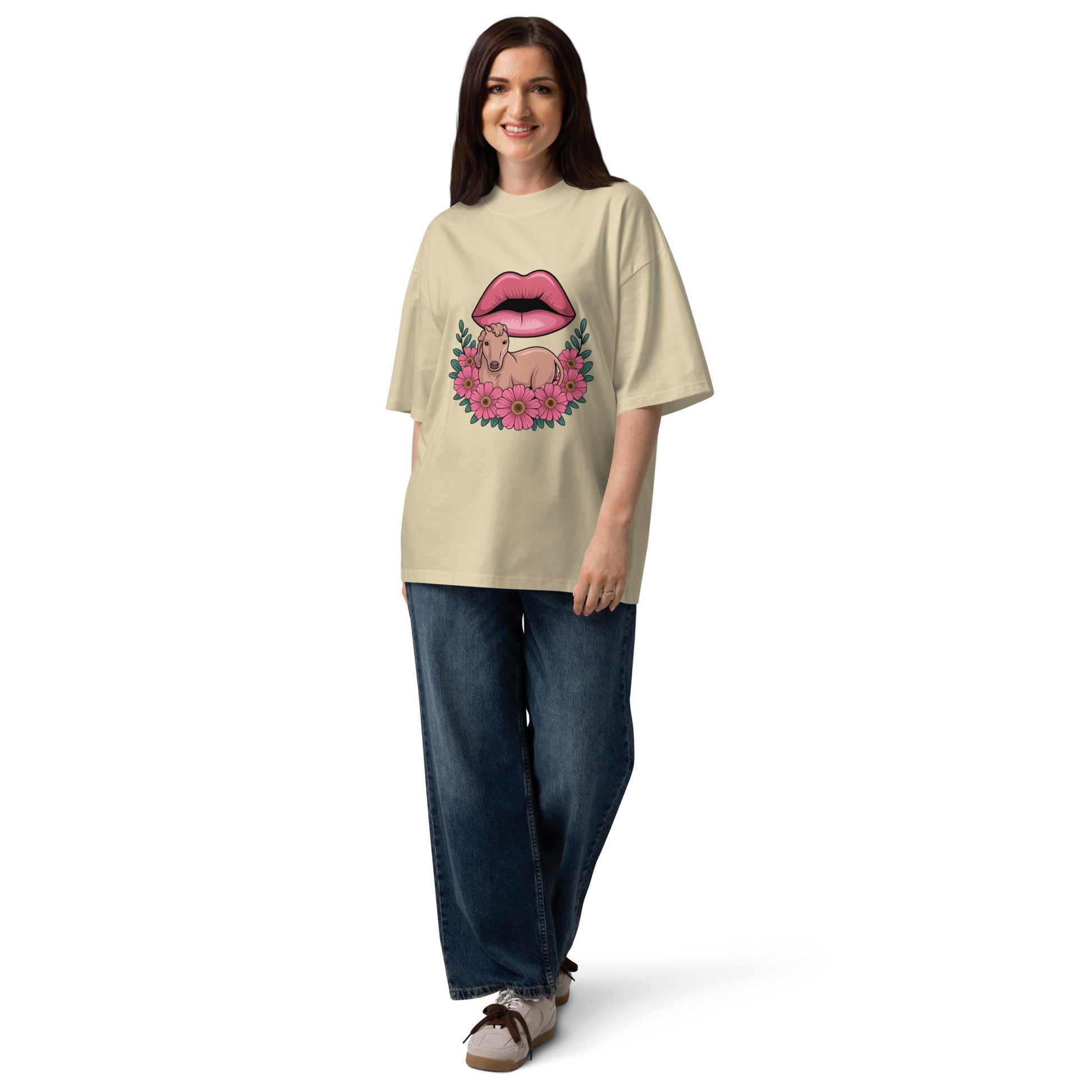 Oversized Bio-T-Shirt unisex mit breitem Kragen - MAX F. ArtGrafic