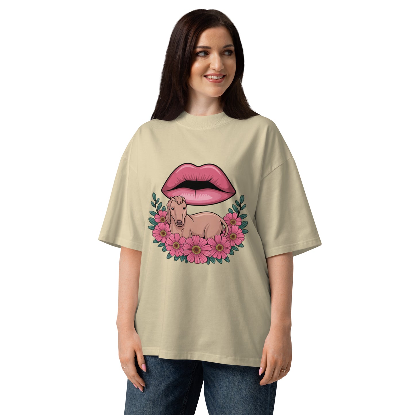 Oversized Bio-T-Shirt unisex mit breitem Kragen - MAX F. ArtGrafic