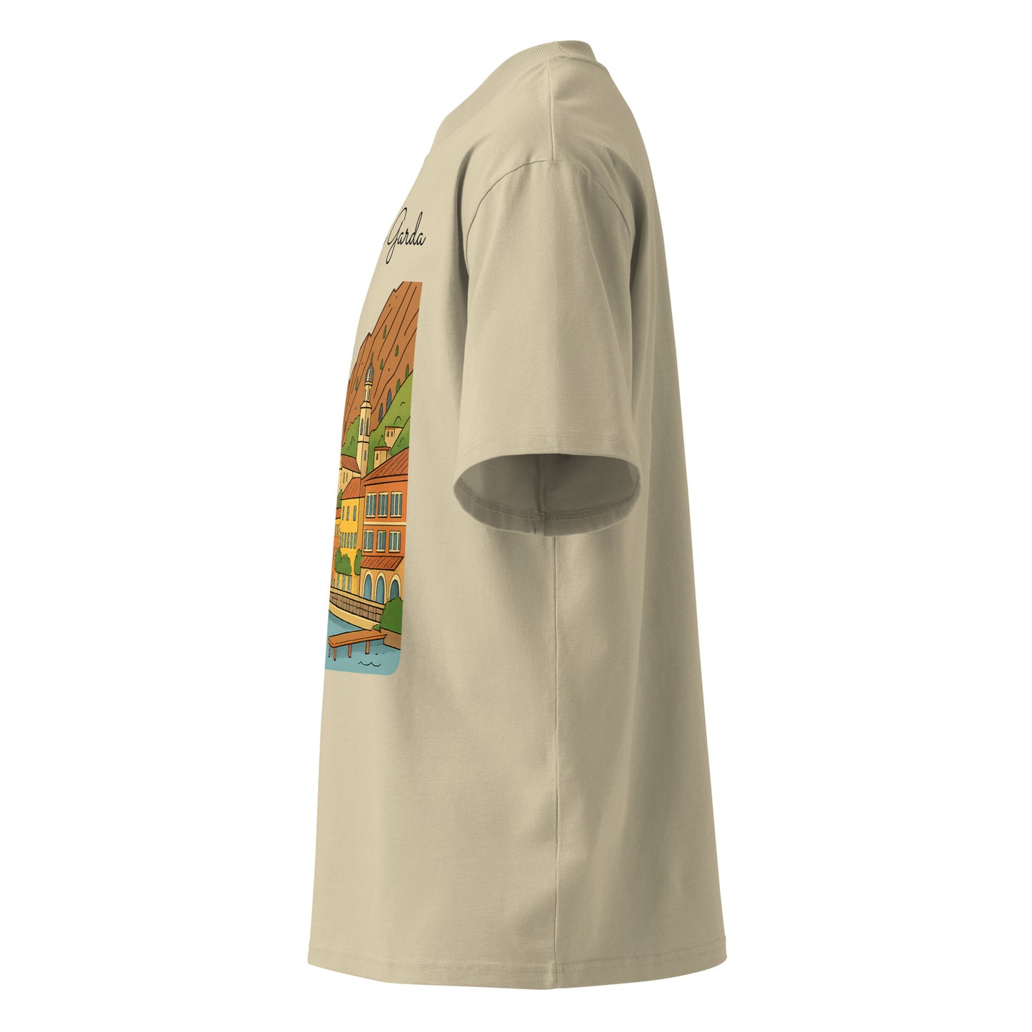 Oversized Bio-T-Shirt Limone mit breitem Kragen für Unisex - MAX F. ArtGrafic