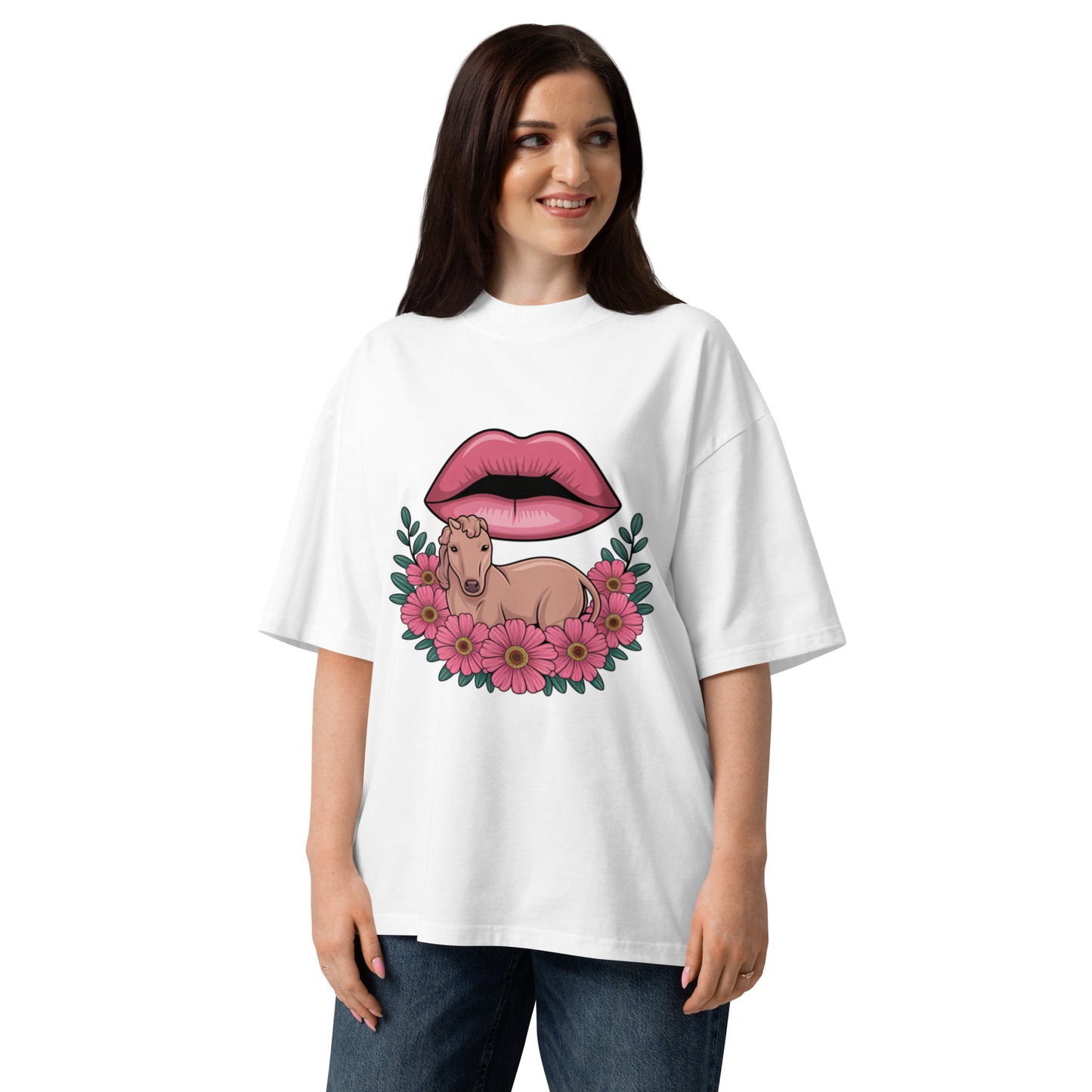 Oversized Bio-T-Shirt unisex mit breitem Kragen - MAX F. ArtGrafic