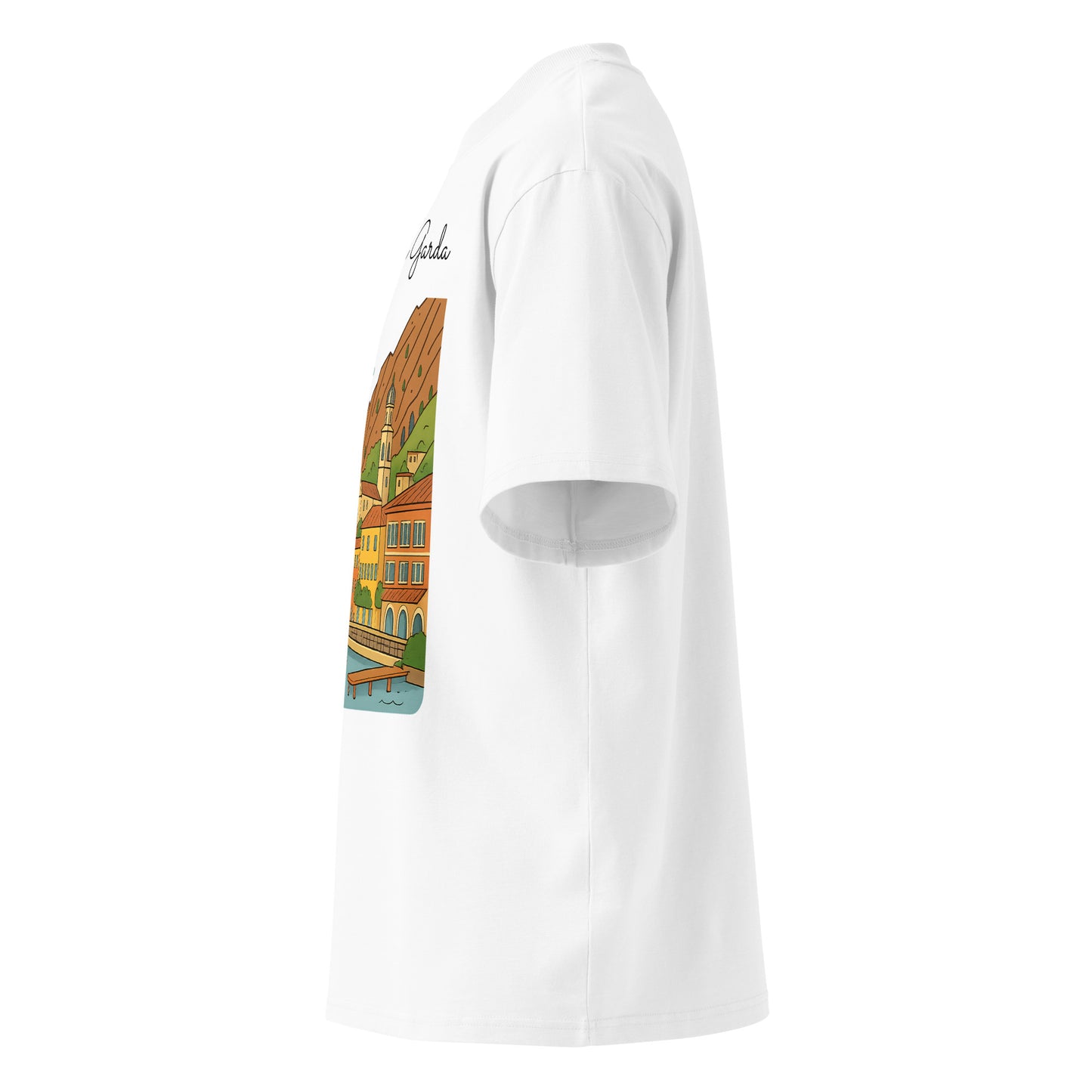 Oversized Bio-T-Shirt Limone mit breitem Kragen für Unisex - MAX F. ArtGrafic