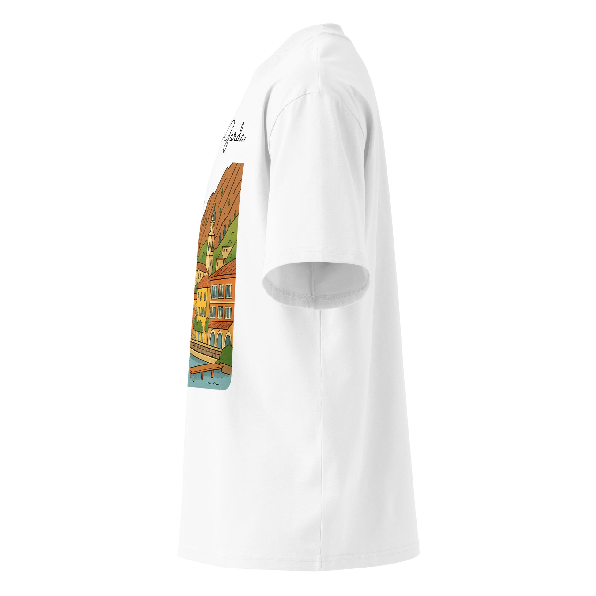 Oversized Bio-T-Shirt Limone mit breitem Kragen für Unisex - MAX F. ArtGrafic