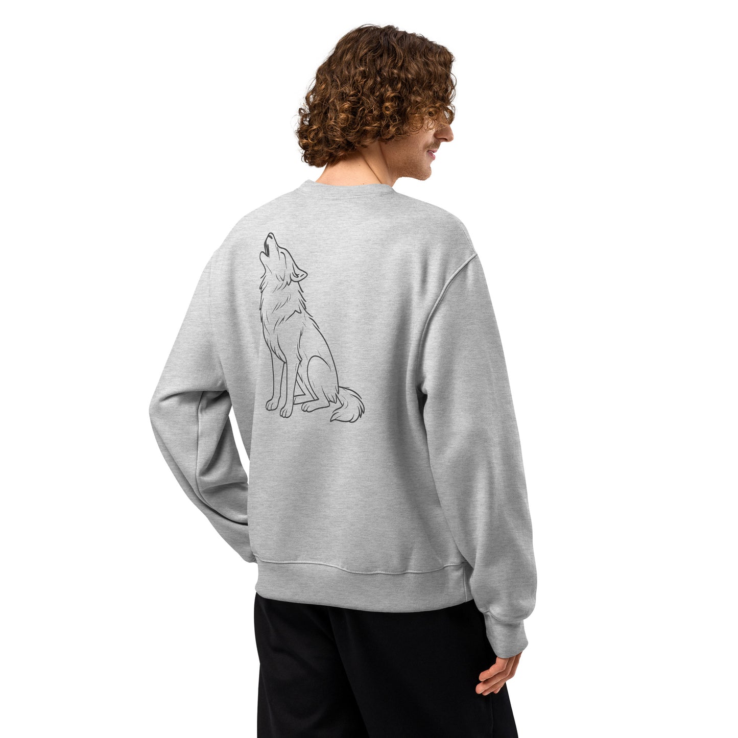 Schwerer Oversized Pullover WOLF für ultimativen Komfort und Stil - MAX F. ArtGrafic