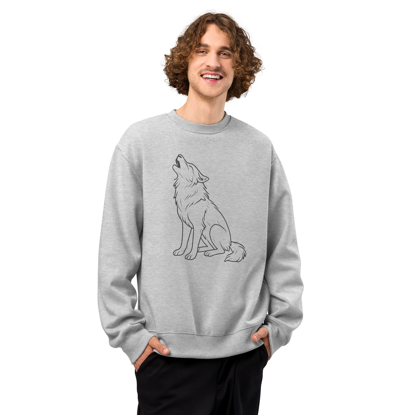 Schwerer Oversized Pullover WOLF für ultimativen Komfort und Stil - MAX F. ArtGrafic