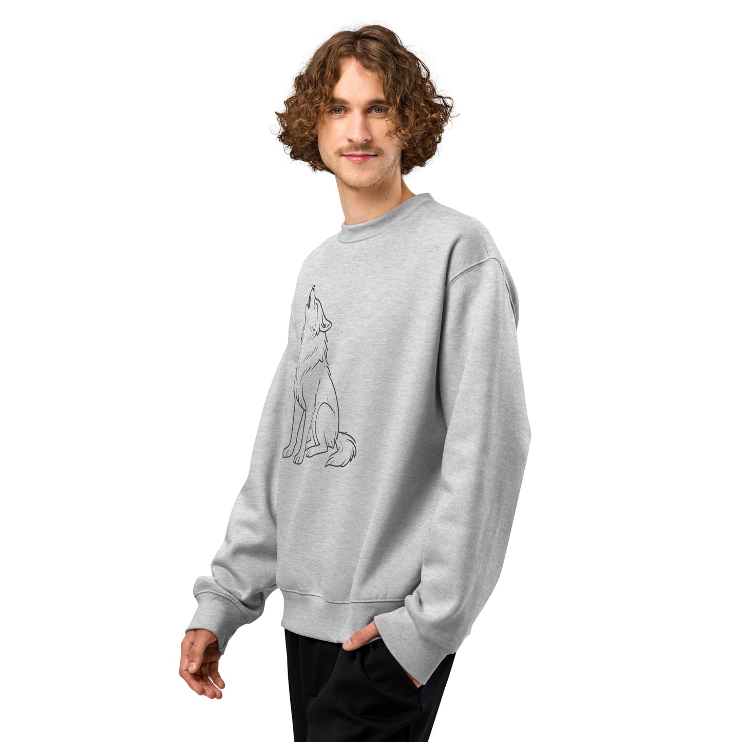 Schwerer Oversized Pullover WOLF für ultimativen Komfort und Stil - MAX F. ArtGrafic
