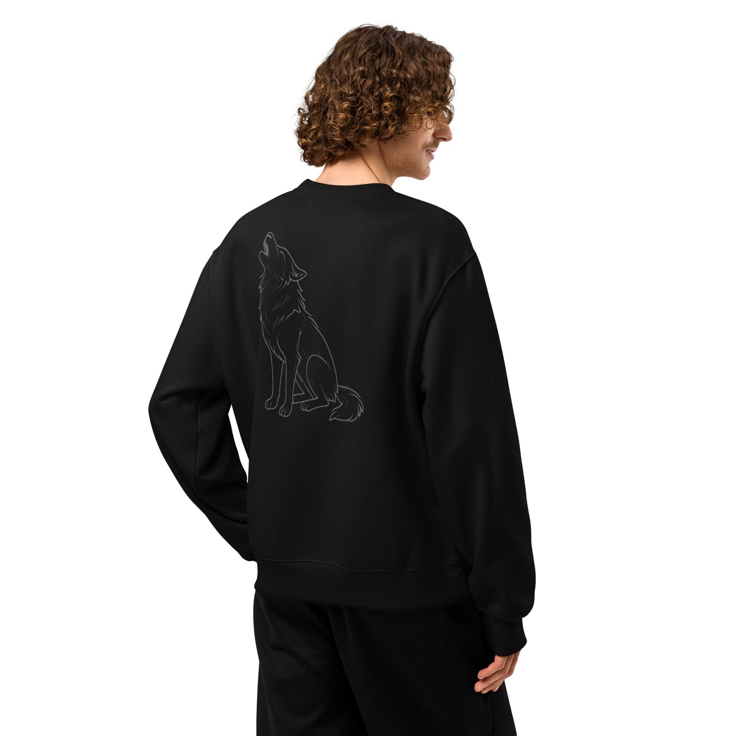 Schwerer Oversized Pullover WOLF für ultimativen Komfort und Stil - MAX F. ArtGrafic