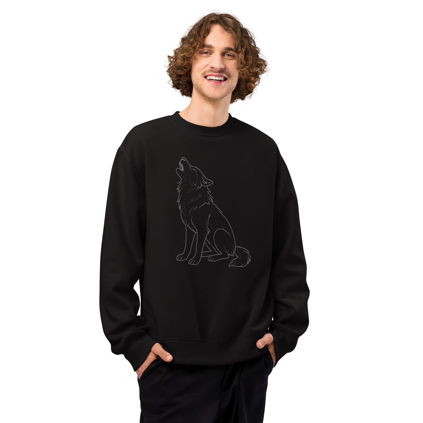 Schwerer Oversized Pullover WOLF für ultimativen Komfort und Stil - MAX F. ArtGrafic