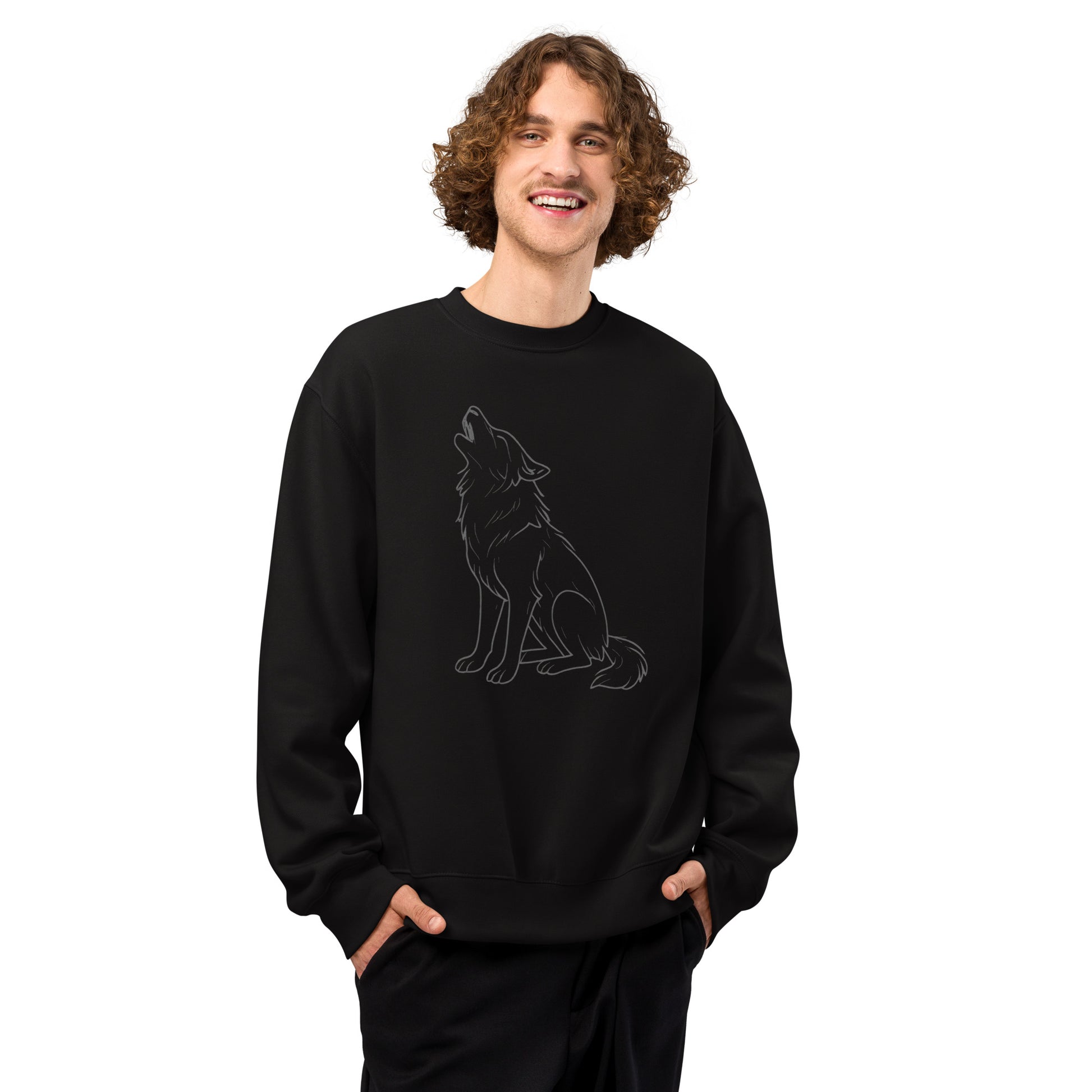 Schwerer Oversized Pullover WOLF für ultimativen Komfort und Stil - MAX F. ArtGrafic