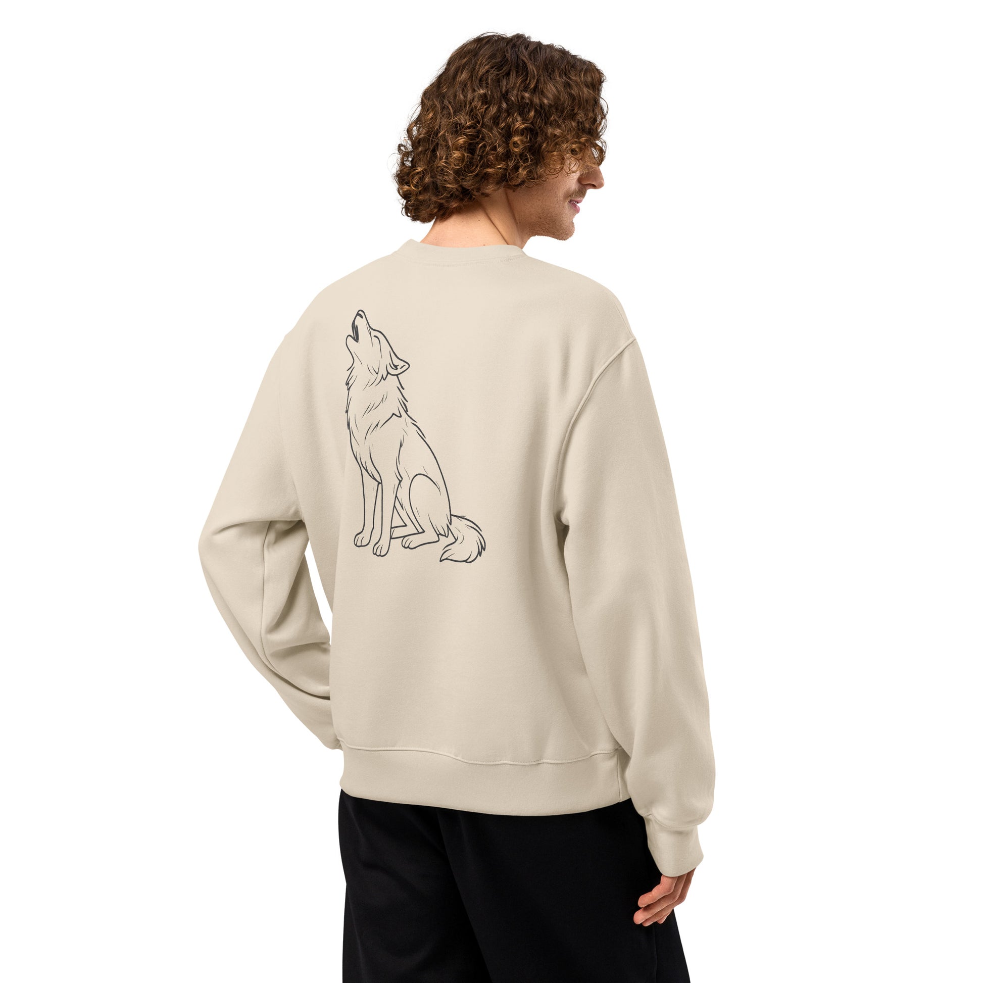 Schwerer Oversized Pullover WOLF für ultimativen Komfort und Stil - MAX F. ArtGrafic