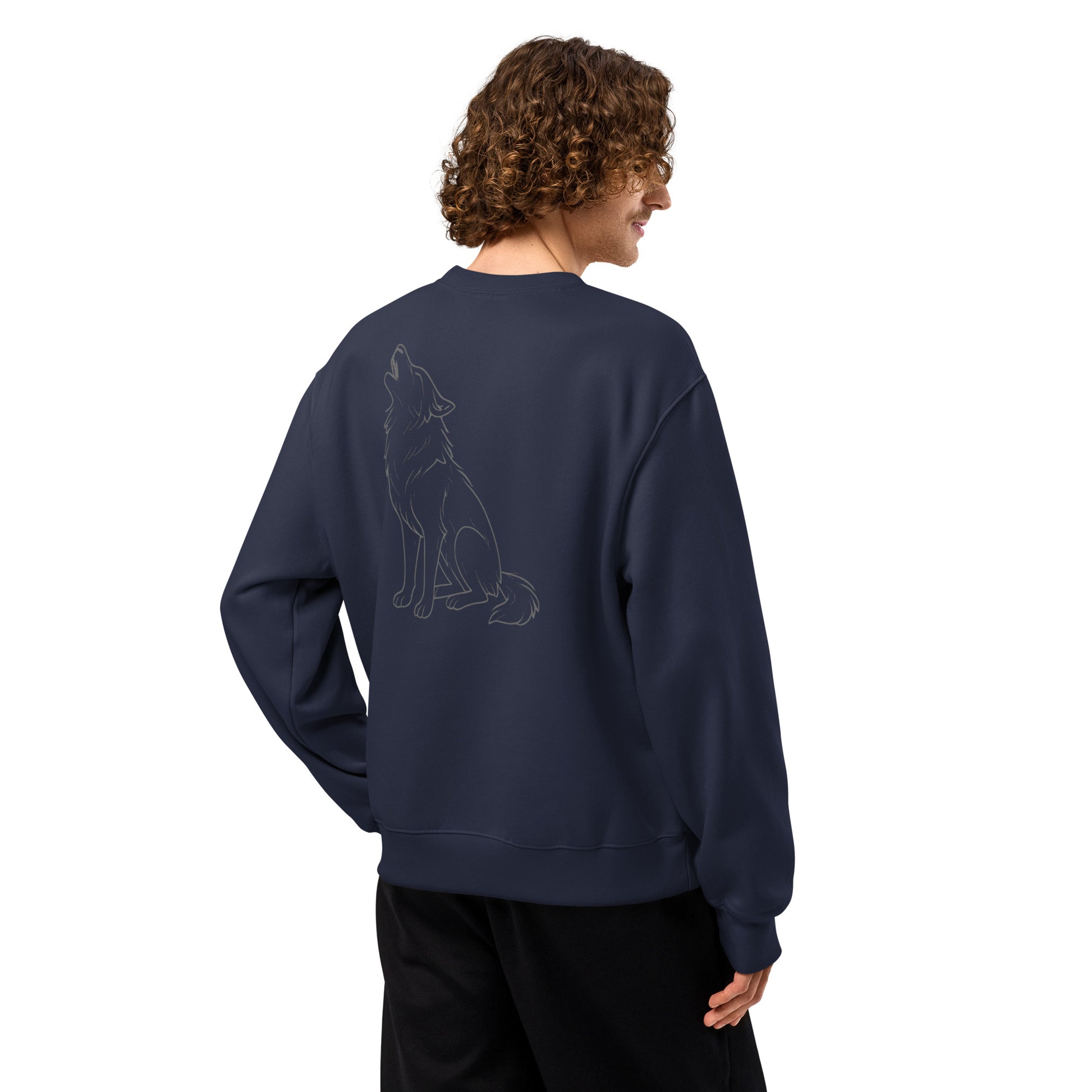Schwerer Oversized Pullover WOLF für ultimativen Komfort und Stil - MAX F. ArtGrafic