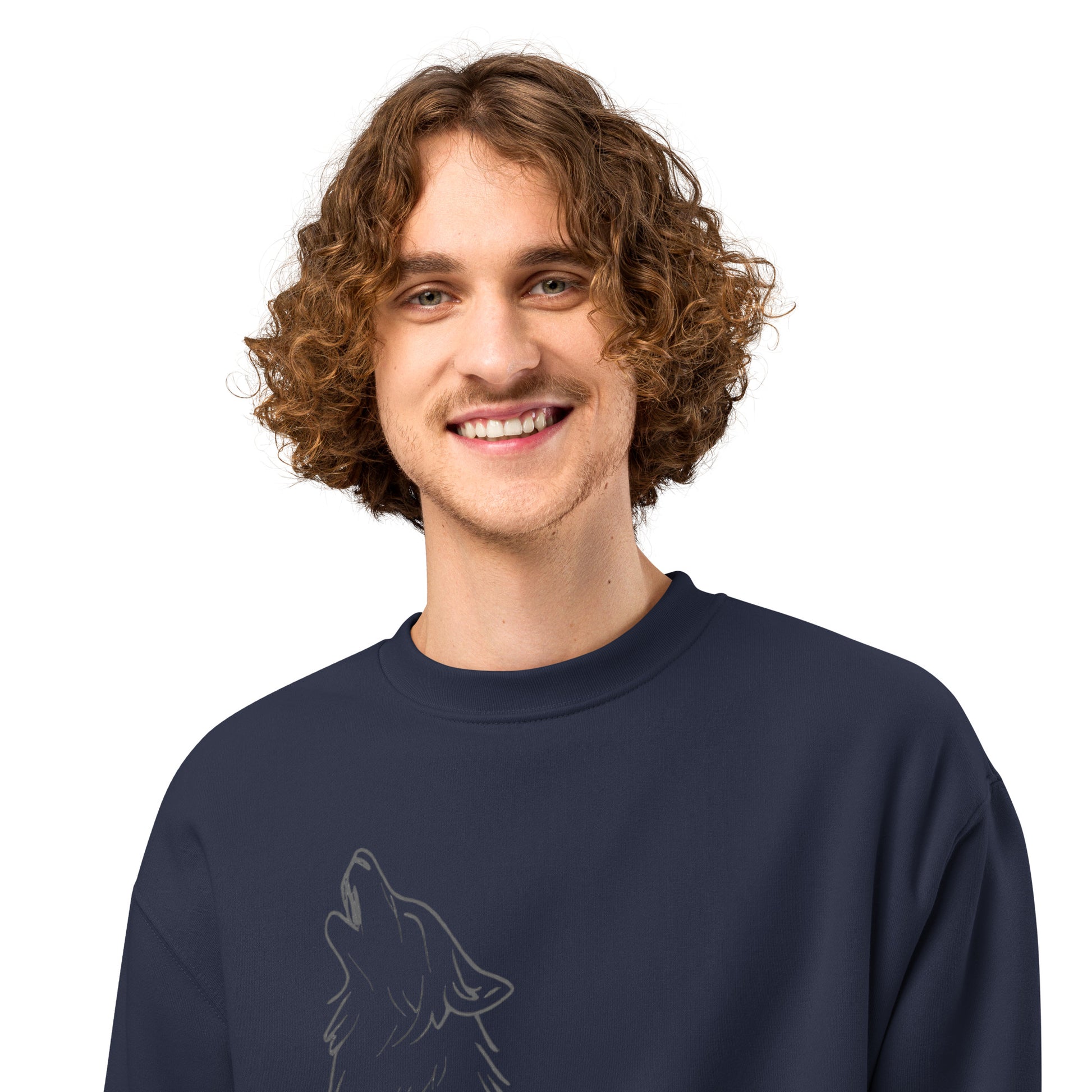 Schwerer Oversized Pullover WOLF für ultimativen Komfort und Stil - MAX F. ArtGrafic