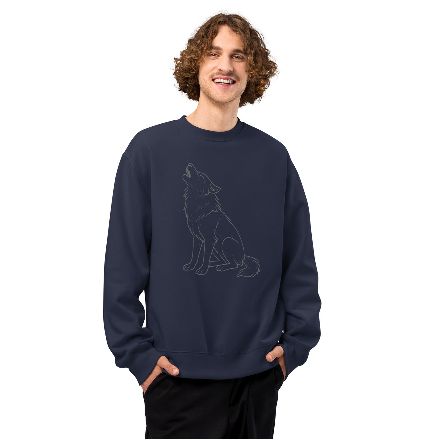 Schwerer Oversized Pullover WOLF für ultimativen Komfort und Stil - MAX F. ArtGrafic