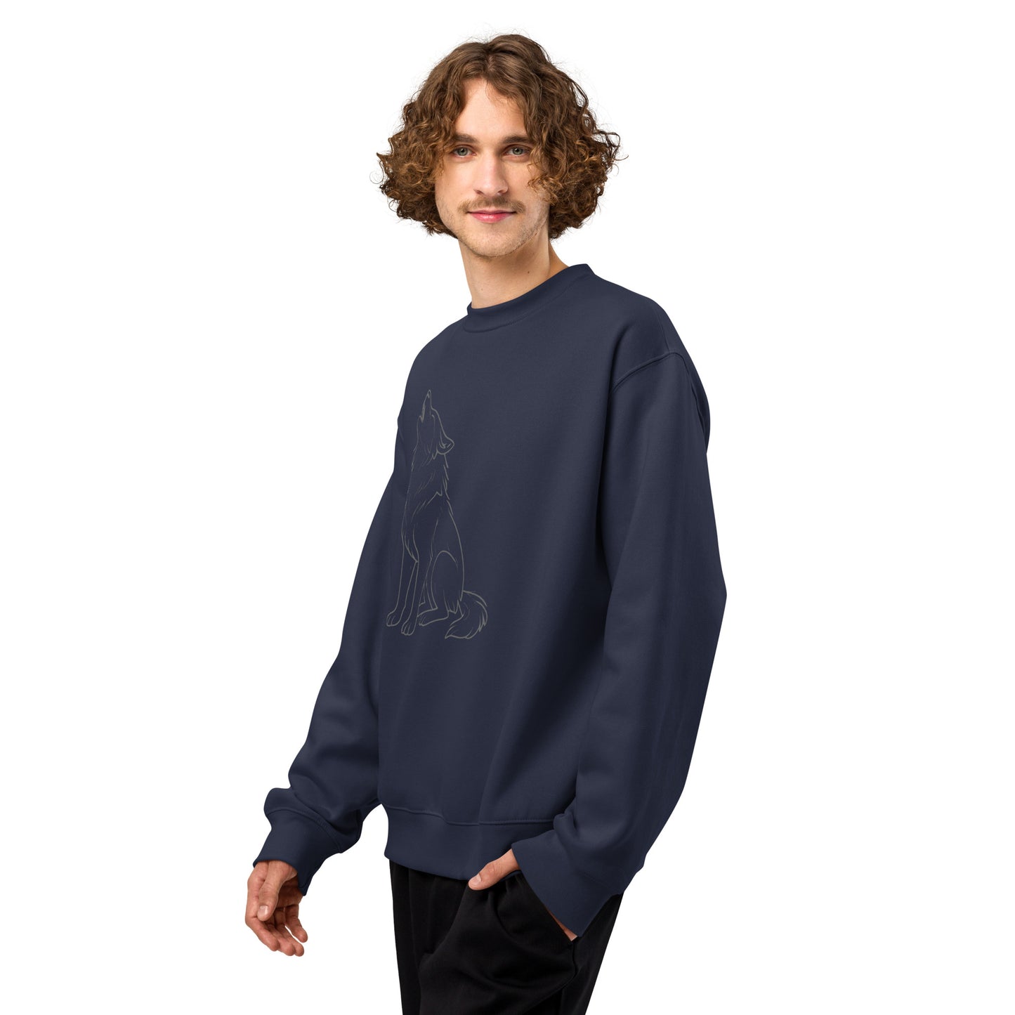 Schwerer Oversized Pullover WOLF für ultimativen Komfort und Stil - MAX F. ArtGrafic