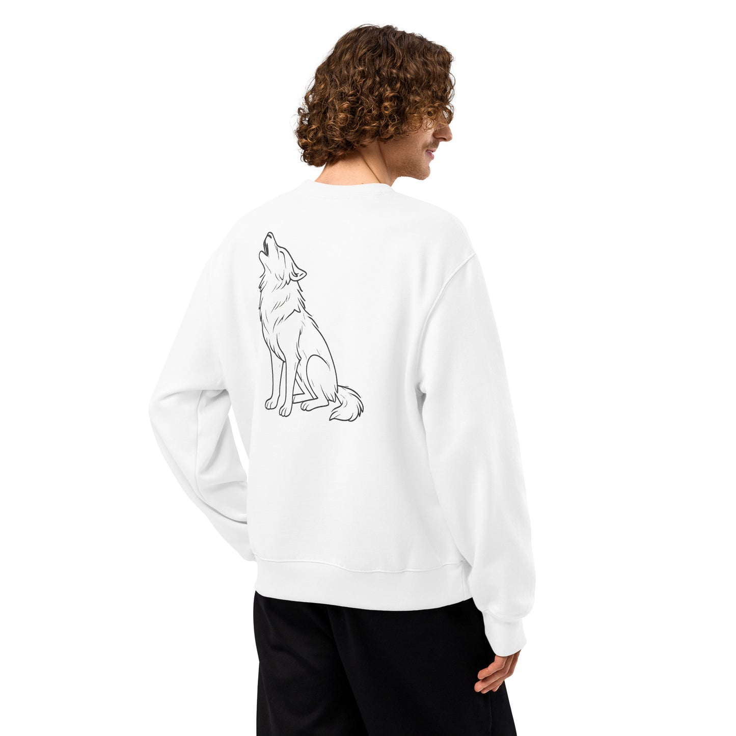 Schwerer Oversized Pullover WOLF für ultimativen Komfort und Stil - MAX F. ArtGrafic
