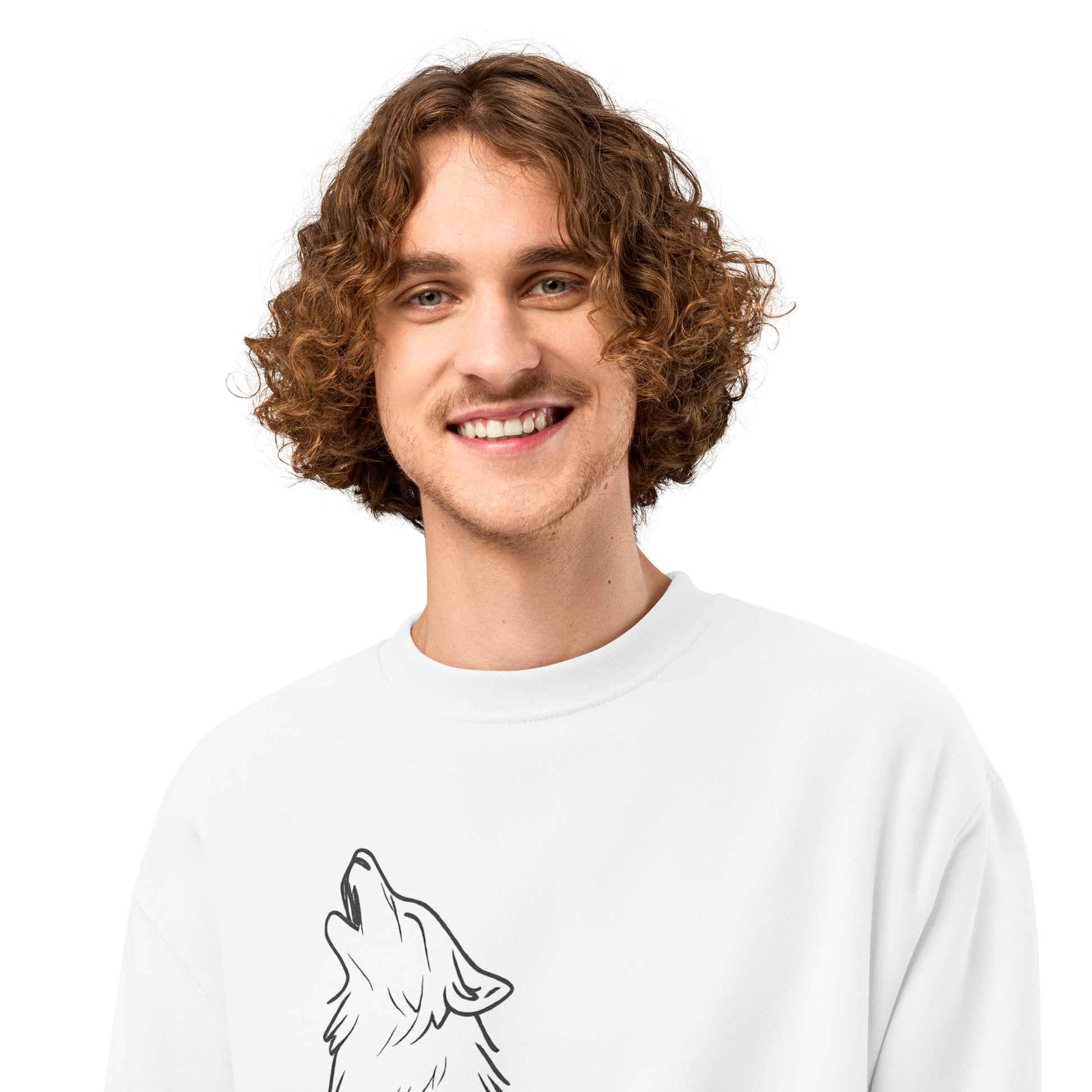 Schwerer Oversized Pullover WOLF für ultimativen Komfort und Stil - MAX F. ArtGrafic