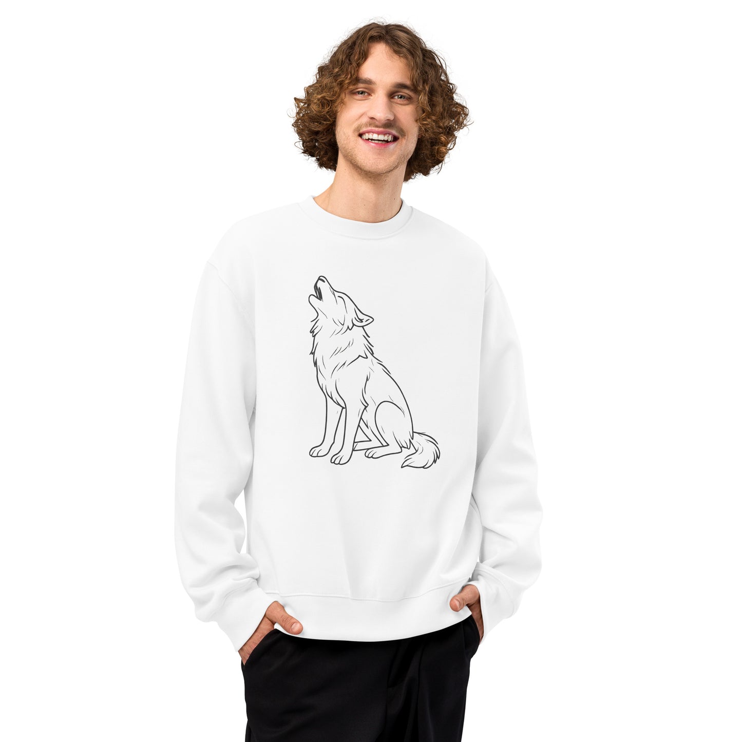 Schwerer Oversized Pullover WOLF für ultimativen Komfort und Stil - MAX F. ArtGrafic