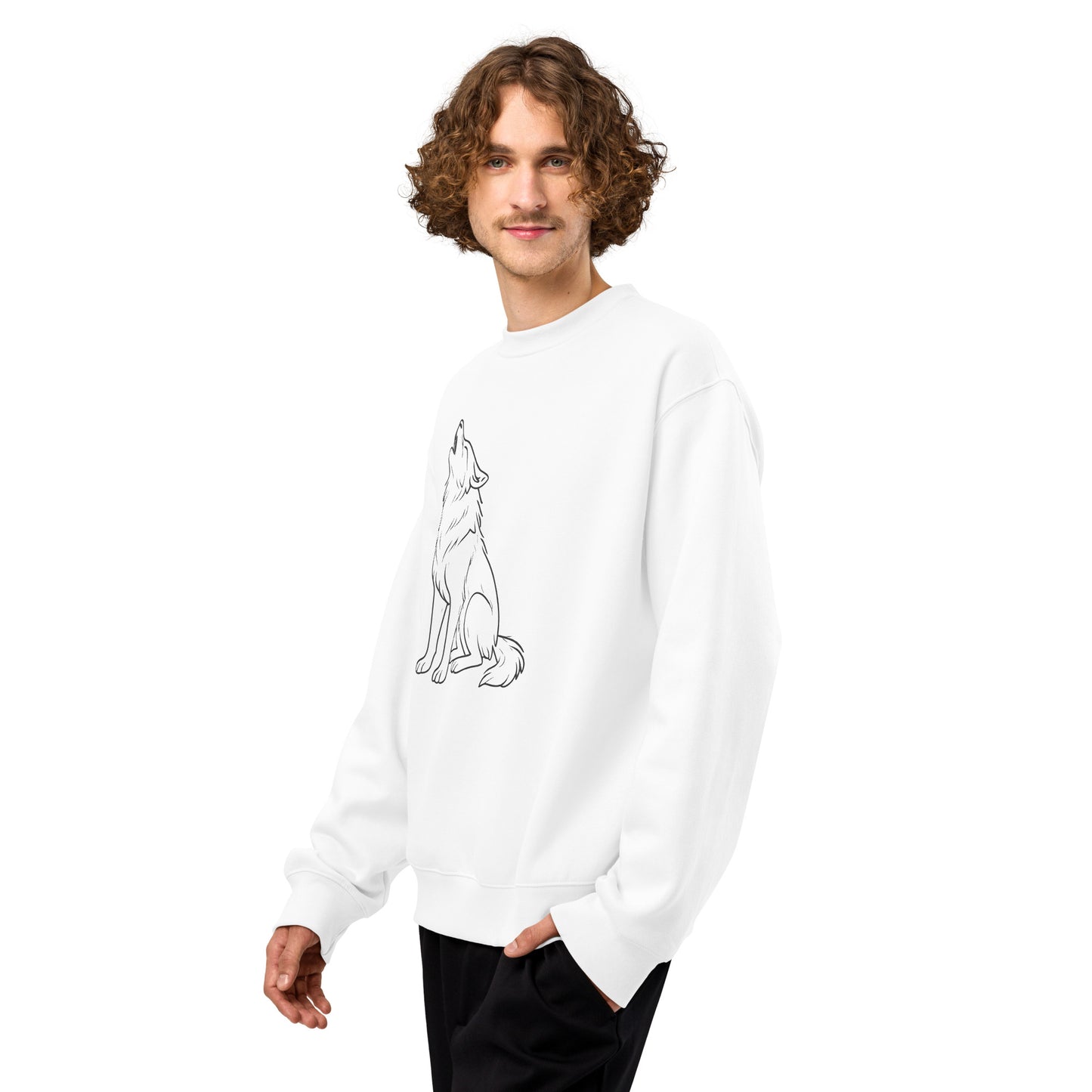 Schwerer Oversized Pullover WOLF für ultimativen Komfort und Stil - MAX F. ArtGrafic