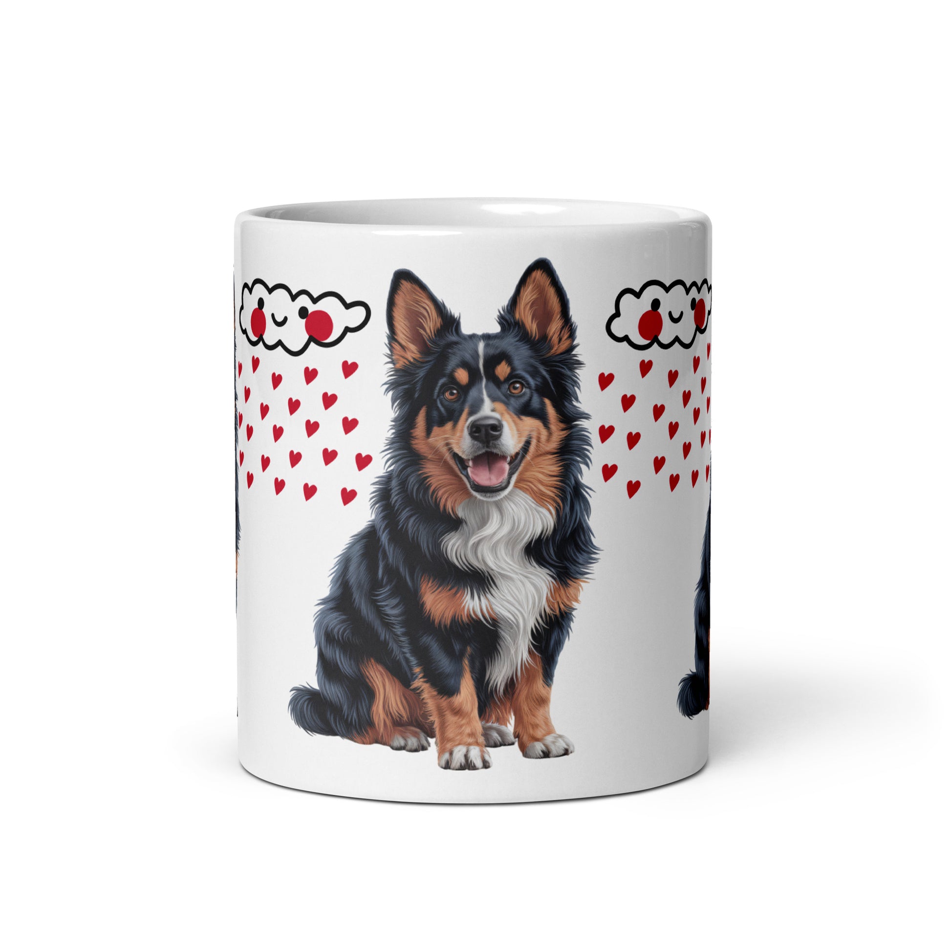 Weiße, glänzende Tasse - HUND - MAX F. ArtGrafic