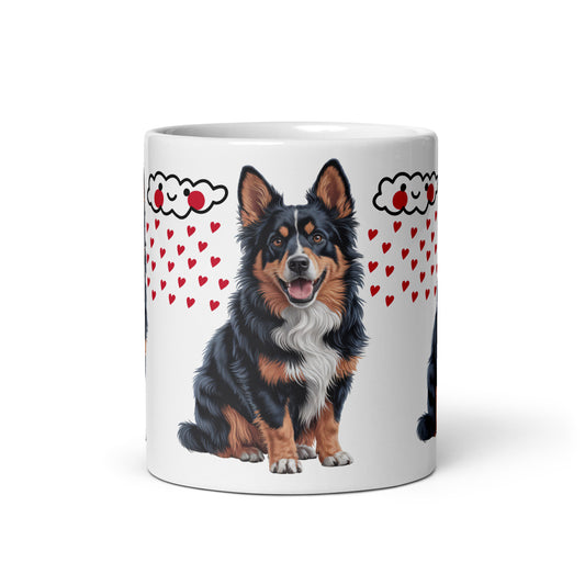 Weiße, glänzende Tasse - HUND - MAX F. ArtGrafic