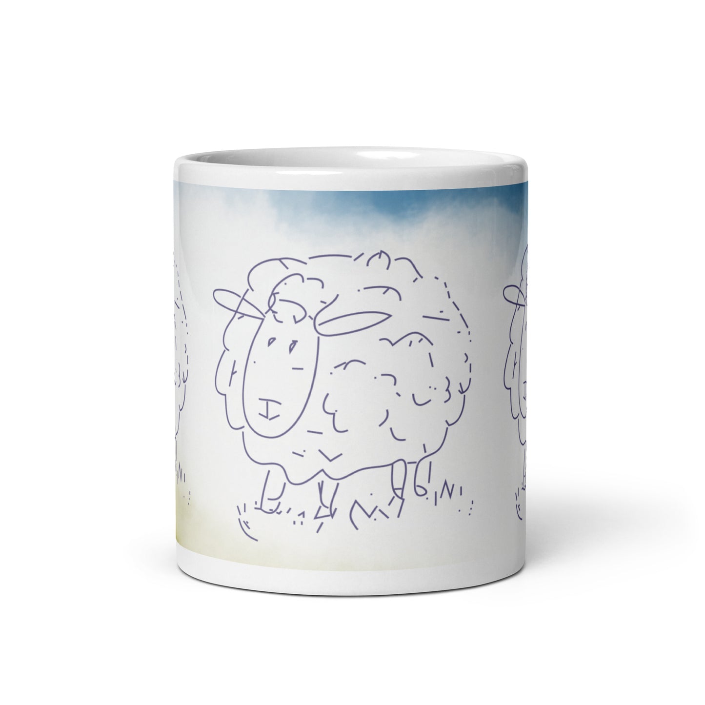 Weiße, glänzende Tasse - SCHAF - MAX F. ArtGrafic