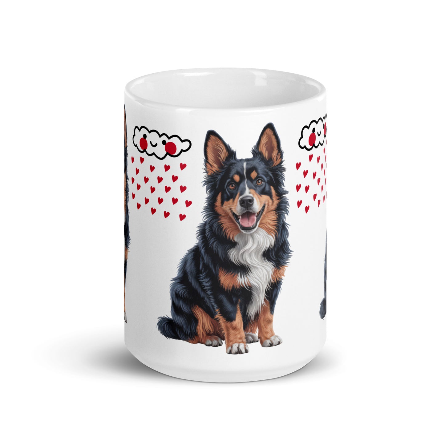 Weiße, glänzende Tasse - HUND - MAX F. ArtGrafic