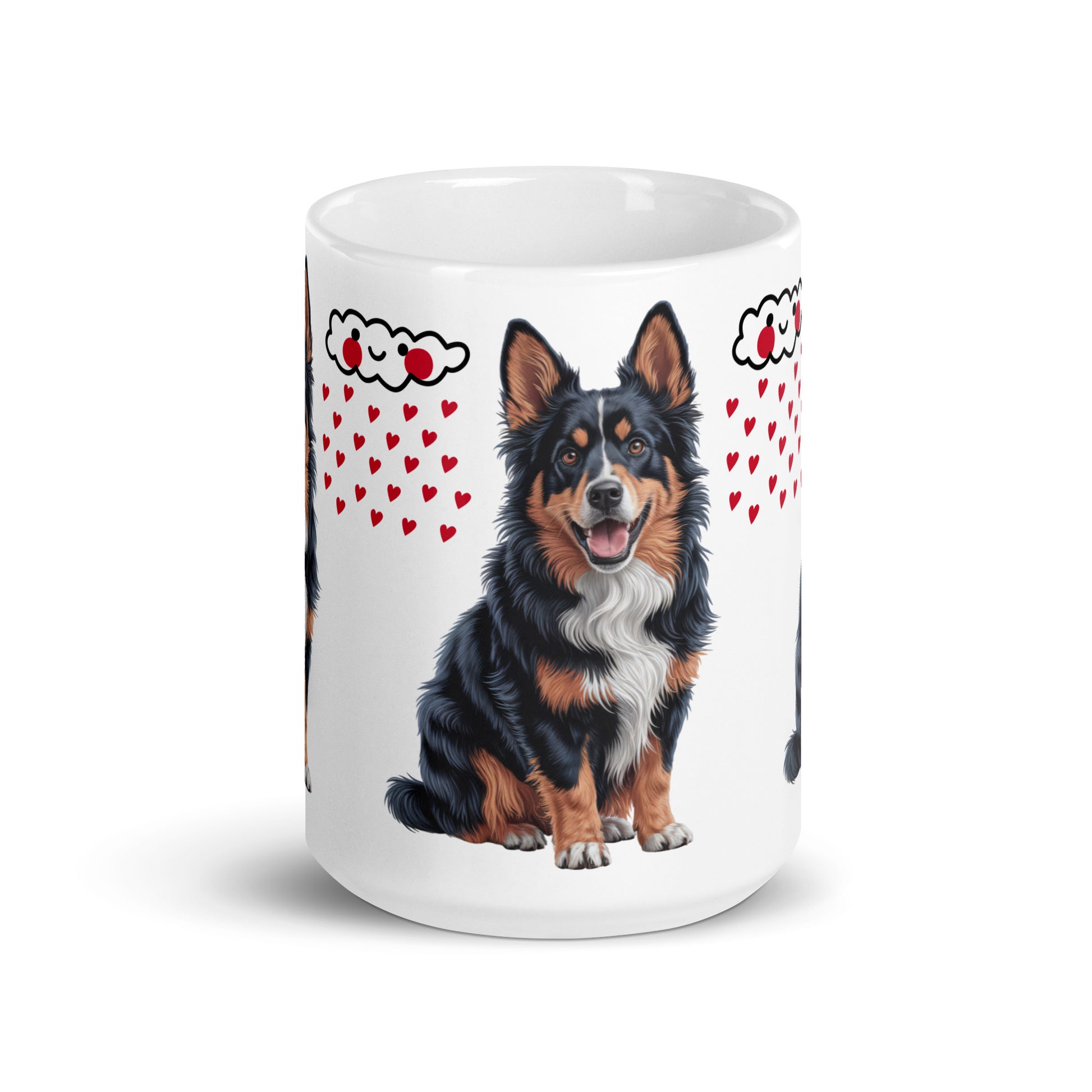 Weiße, glänzende Tasse - HUND - MAX F. ArtGrafic