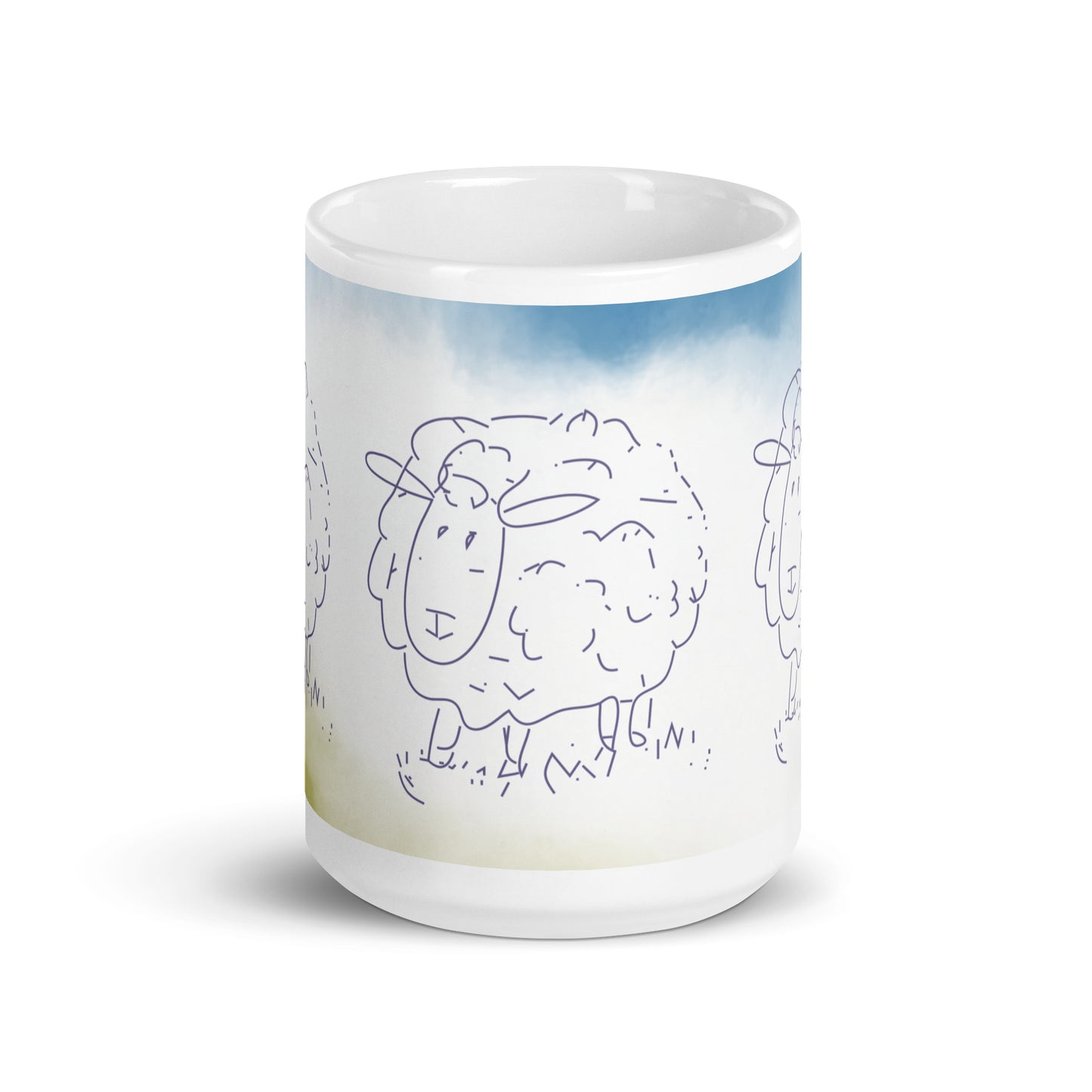 Weiße, glänzende Tasse - SCHAF - MAX F. ArtGrafic
