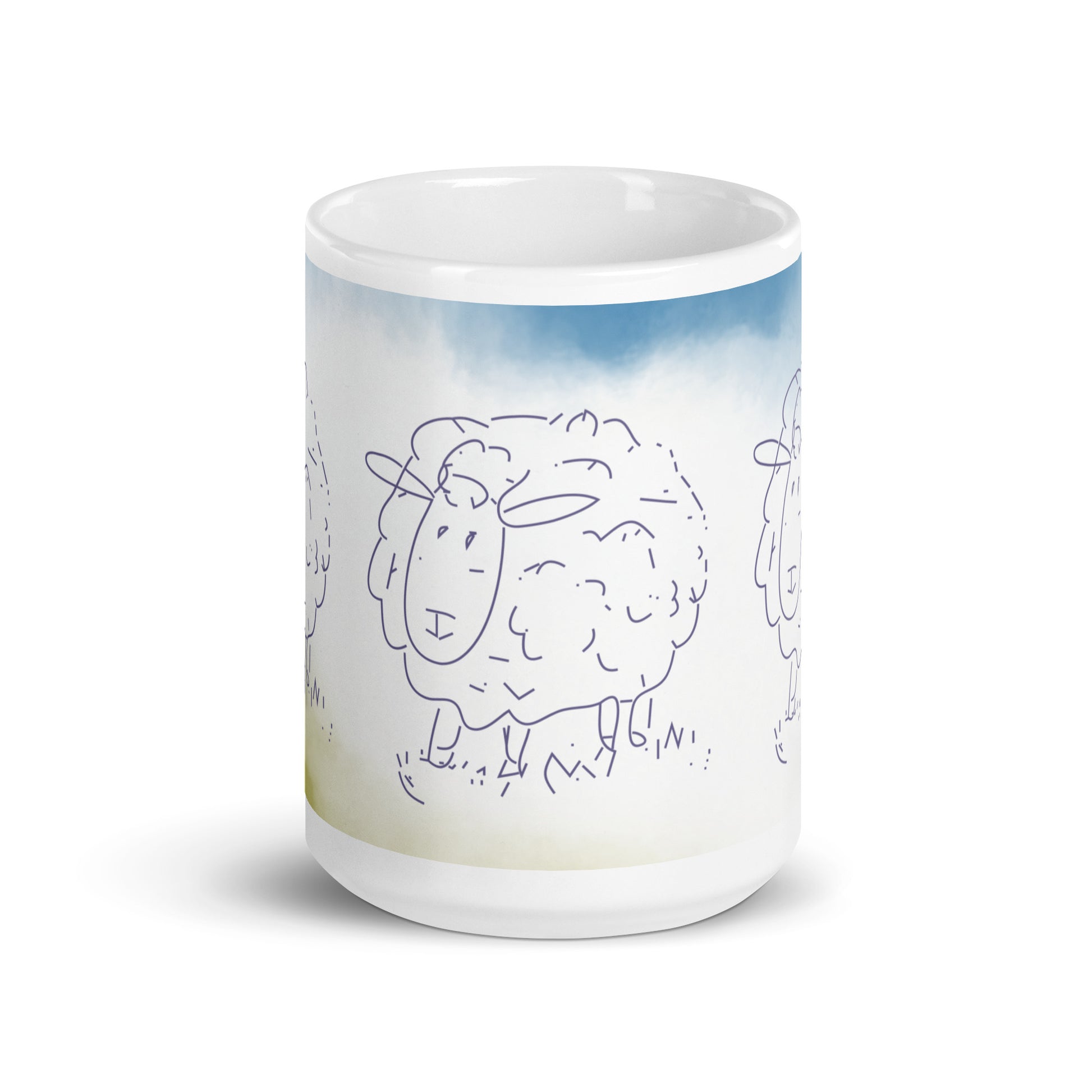 Weiße, glänzende Tasse - SCHAF - MAX F. ArtGrafic