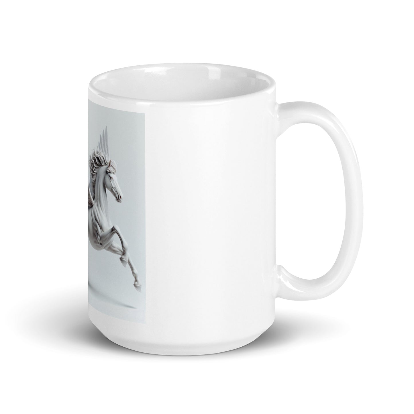 Weiße, glänzende Tasse WHITE PEGASUS - MAX F. ArtGrafic