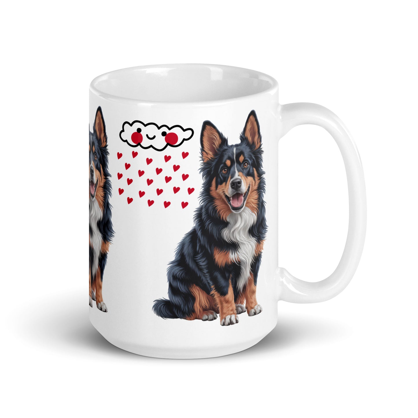 Weiße, glänzende Tasse - HUND - MAX F. ArtGrafic