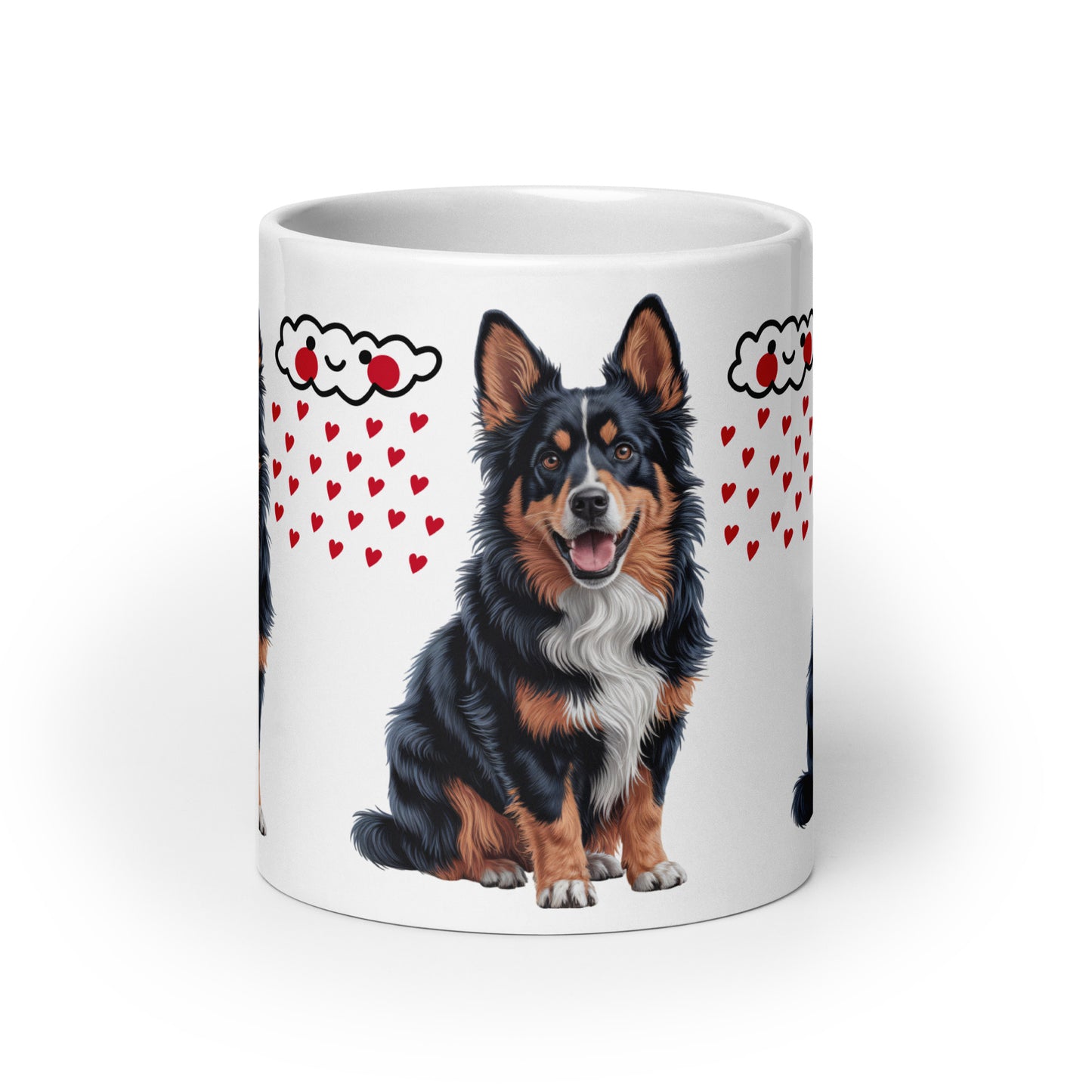 Weiße, glänzende Tasse - HUND - MAX F. ArtGrafic