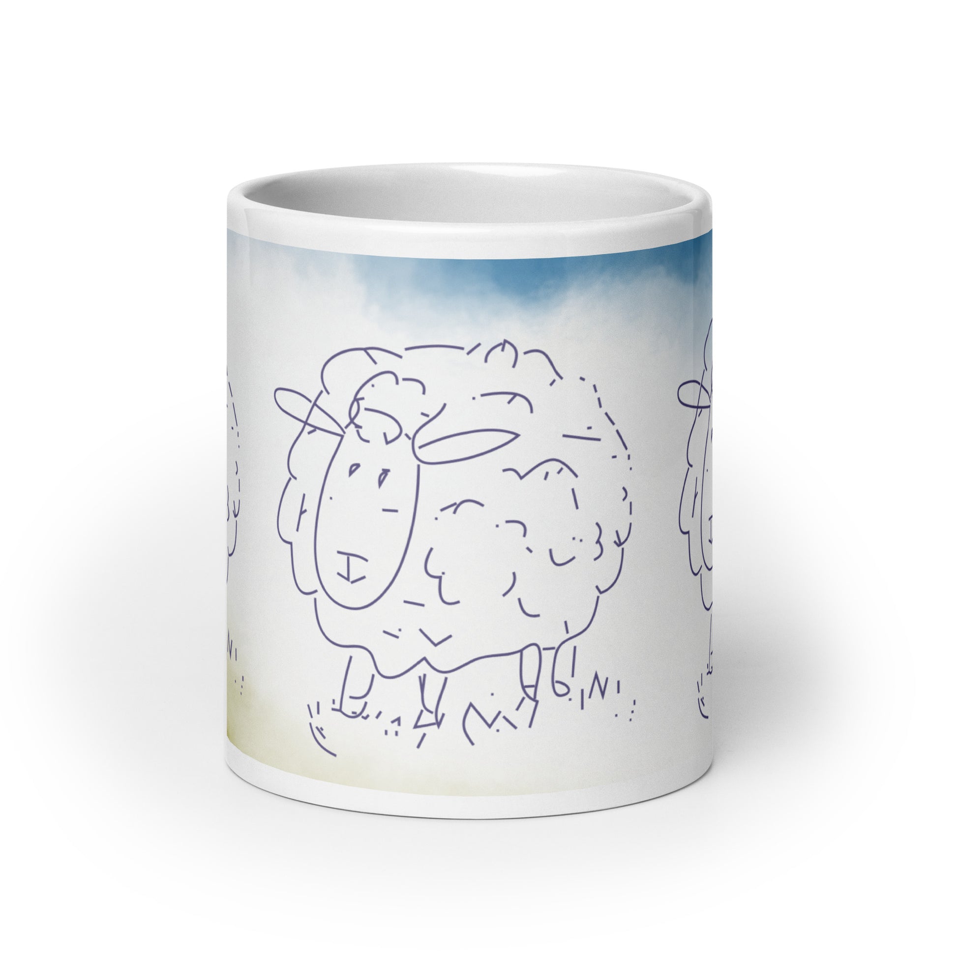 Weiße, glänzende Tasse - SCHAF - MAX F. ArtGrafic