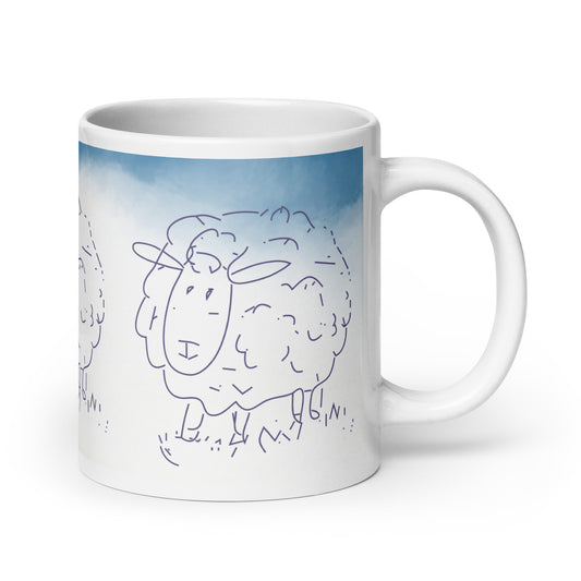 Weiße, glänzende Tasse - SCHAF - MAX F. ArtGrafic